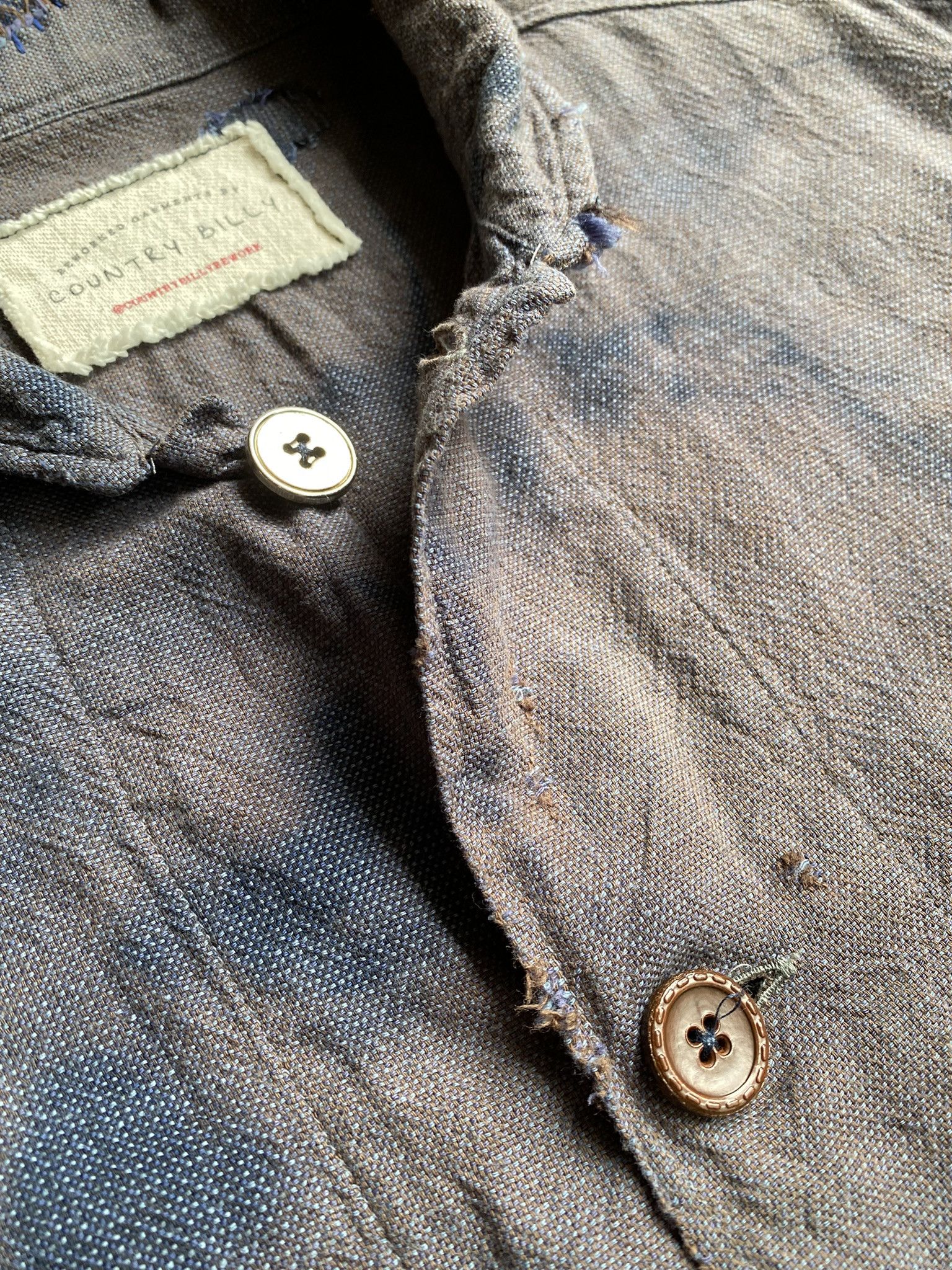 Universal Works Pincheck Dirty Mud-Indigo - Chore Jacket Size US M / EU 48-50 / 2 - 20 Thumbnail