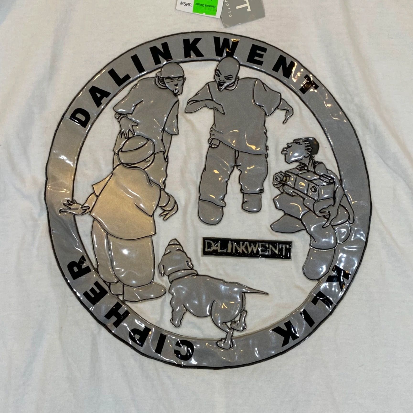 Vintage VINTAGE Dalinkwent Men's T-Shirt 2X White Hip Hop Cipher Short Sleeve Cotton Logo Size US XXL / EU 58 / 5 - 4 Thumbnail