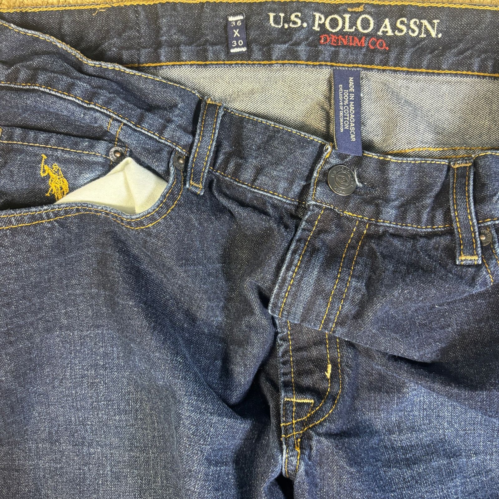 U.S. Polo Assn. y2k 2000s US Polo Assn wide leg bootcut jeans 36x29 9.5 inch Size US 36 / EU 52 - 4 Thumbnail