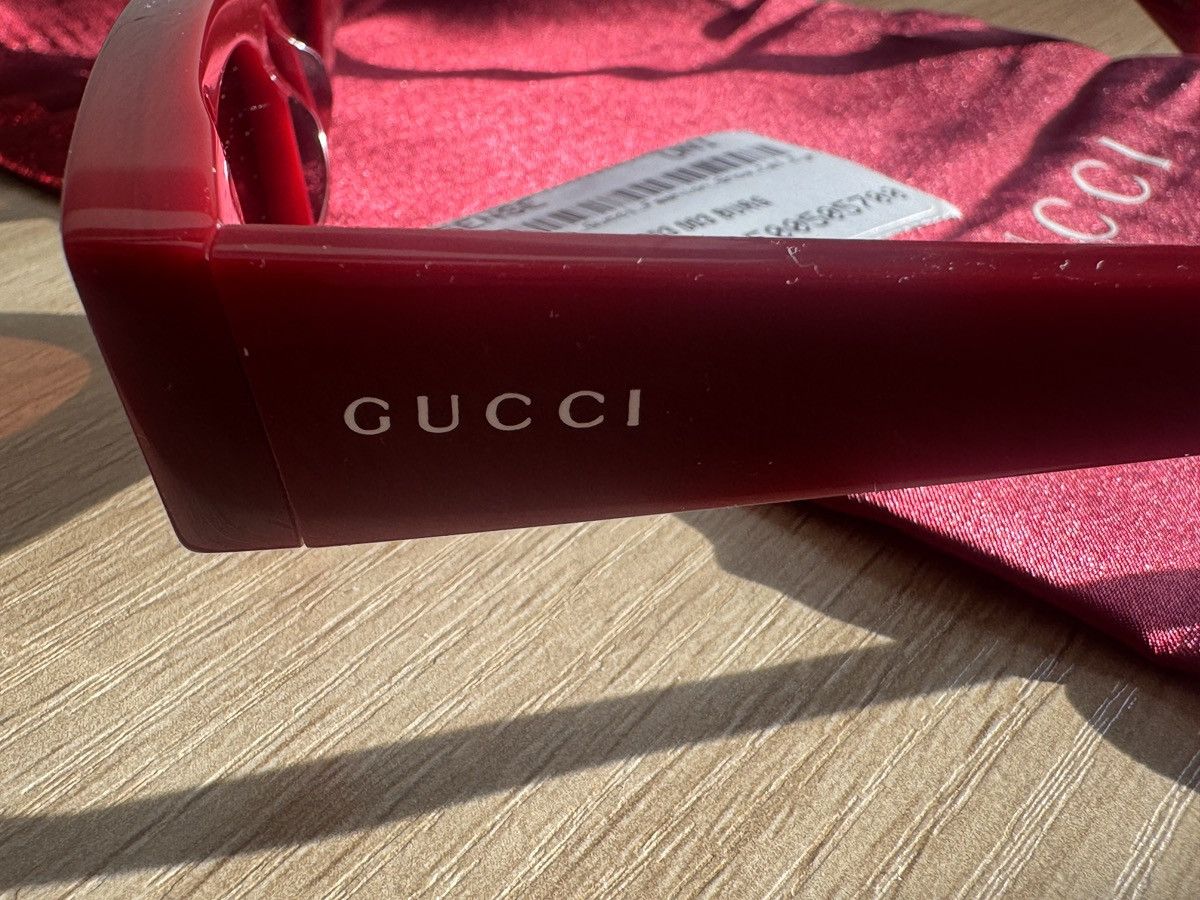 Gucci Burgundy Cat Eye Sunglasses Size ONE SIZE - 7 Thumbnail
