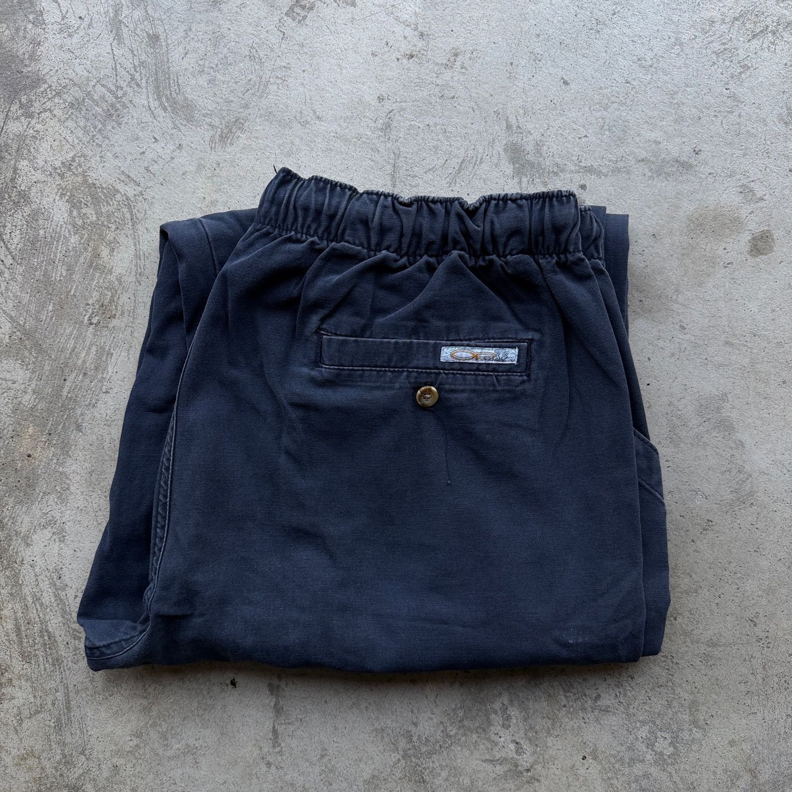 Ocean Pacific Vintage 90s OP Elastic Waist Carpenter Pants XL Navy Skater Size US 36 / EU 52 - 2 Thumbnail
