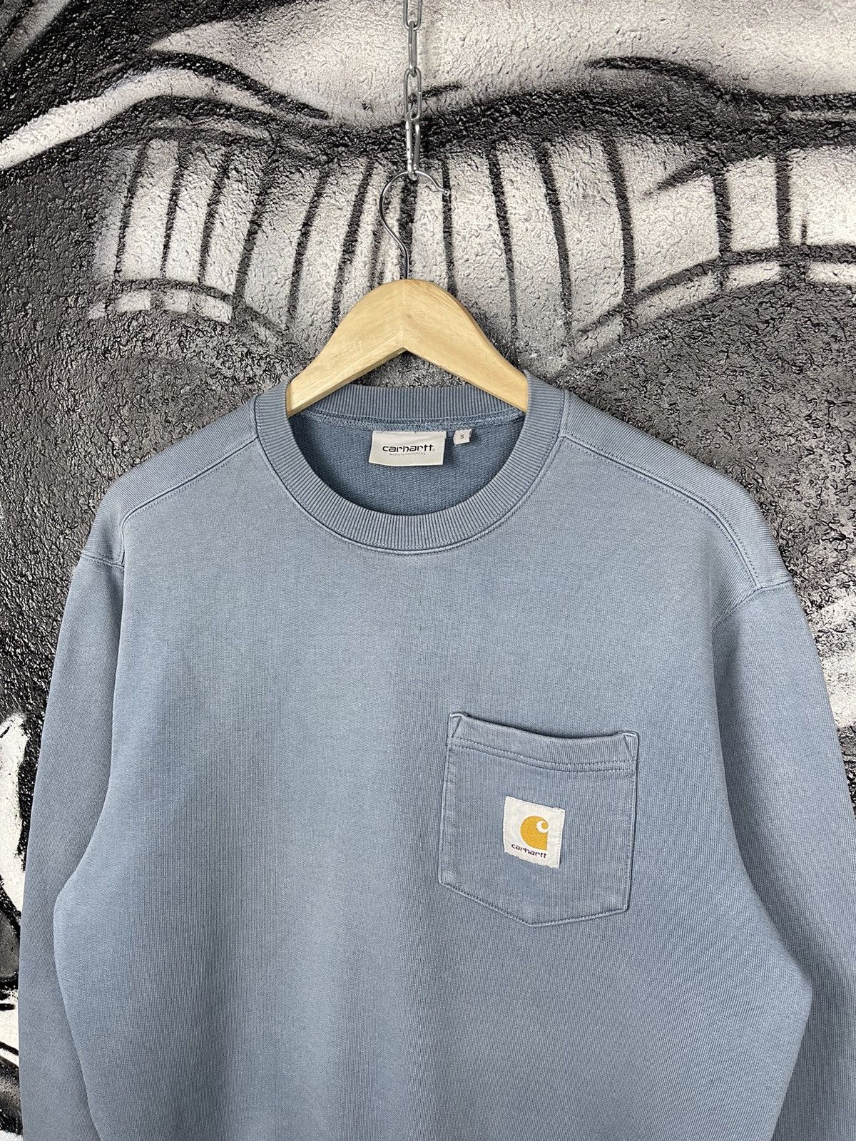 Carhartt Wip Carhartt WIP Blue Pocket Logo Sweatshirt Men’s Size Small Size US S / EU 44-46 / 1 - 2 Thumbnail