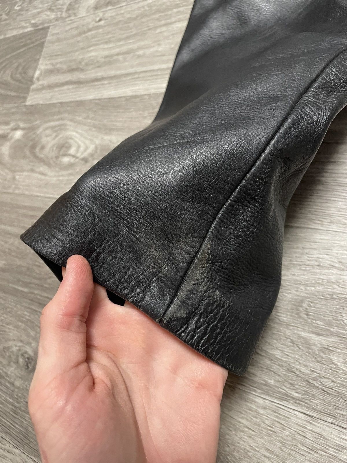Genuine Leather Vintage Moto Real Leather Black Pants Size US 29 - 7 Thumbnail