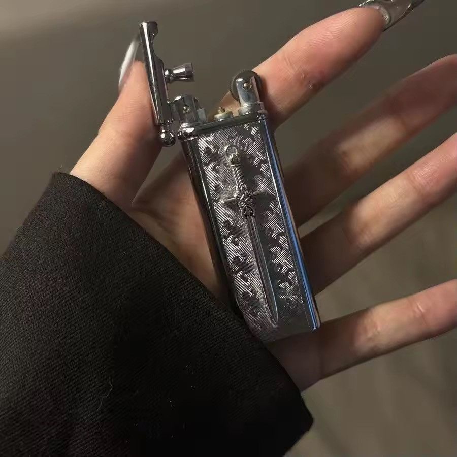 Japanese Brand Sword Kerosene Lighter with Metal Grinding Wheel Size ONE SIZE - 2 Thumbnail