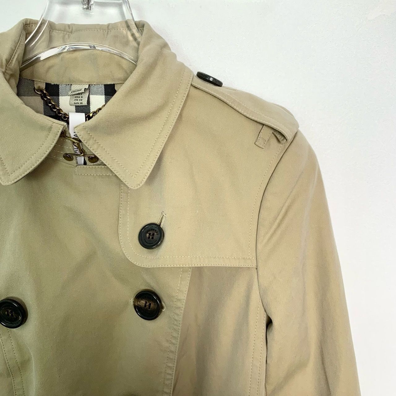 Burberry Burberry Womens Khaki Double-Breasted Trench Coat Size 34 Size XXS / US 00 / IT 34 - 5 Thumbnail