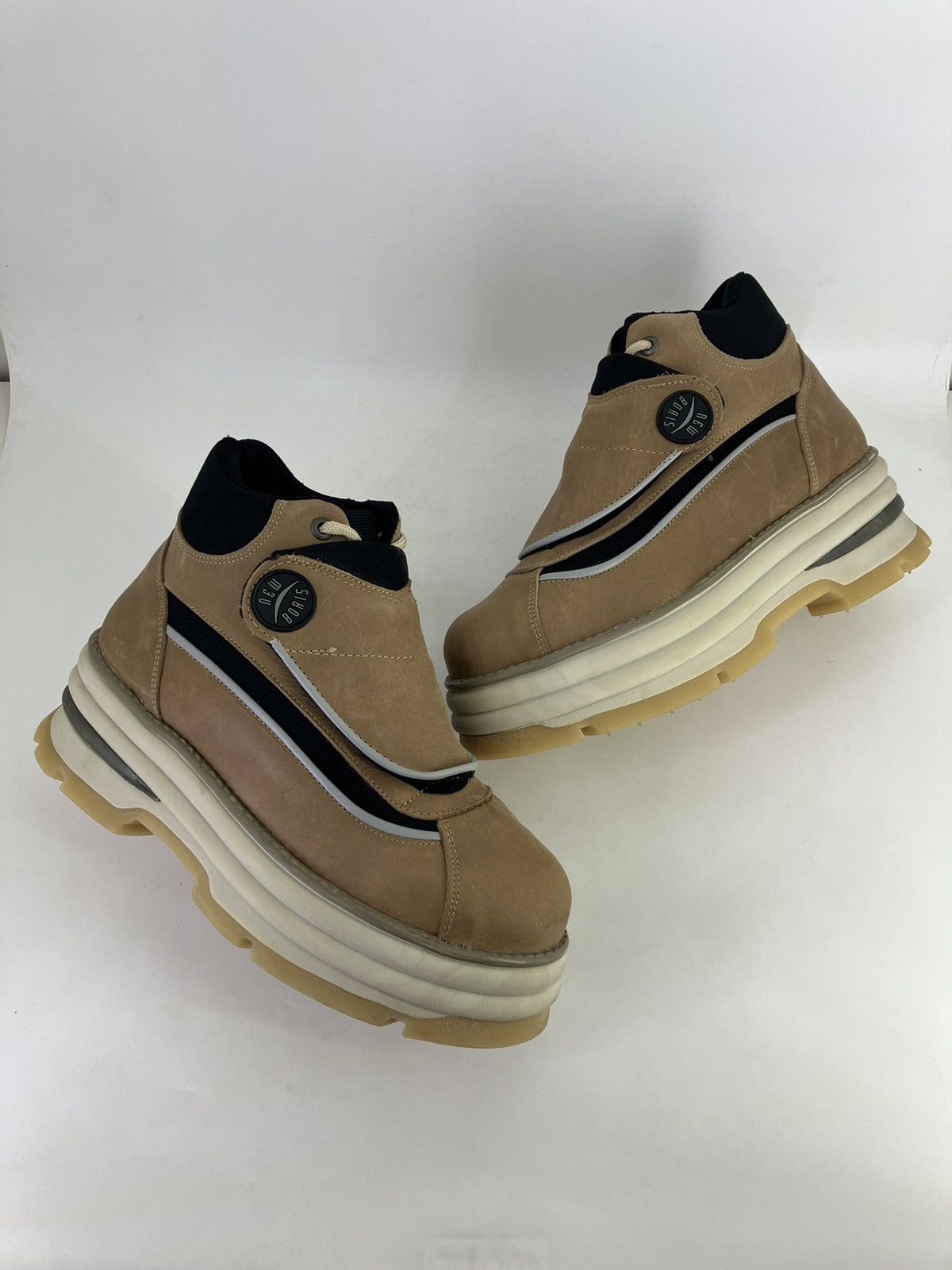 New Boris genuine leather chunky platform 90s00s men boots