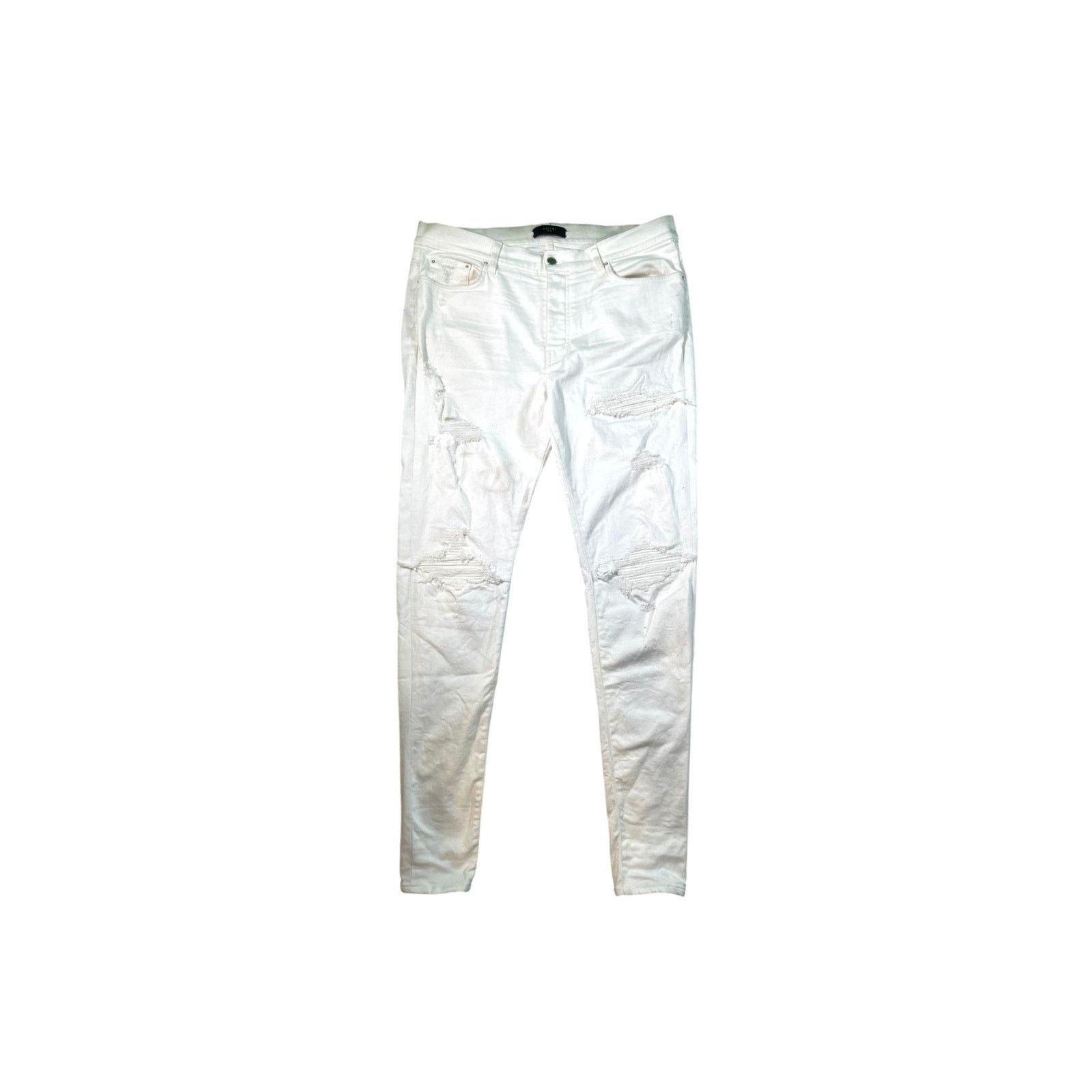 Amiri Amiri "MX1 Patch" White Jeans Size US 38 / EU 54 - 1 Thumbnail