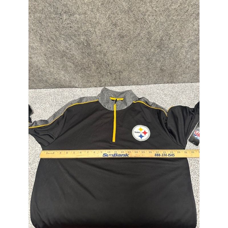 NFL Pittsburgh Steelers Shirt Men M 1/4 Zip NFL Mock Neck Size US M / EU 48-50 / 2 - 7 Thumbnail