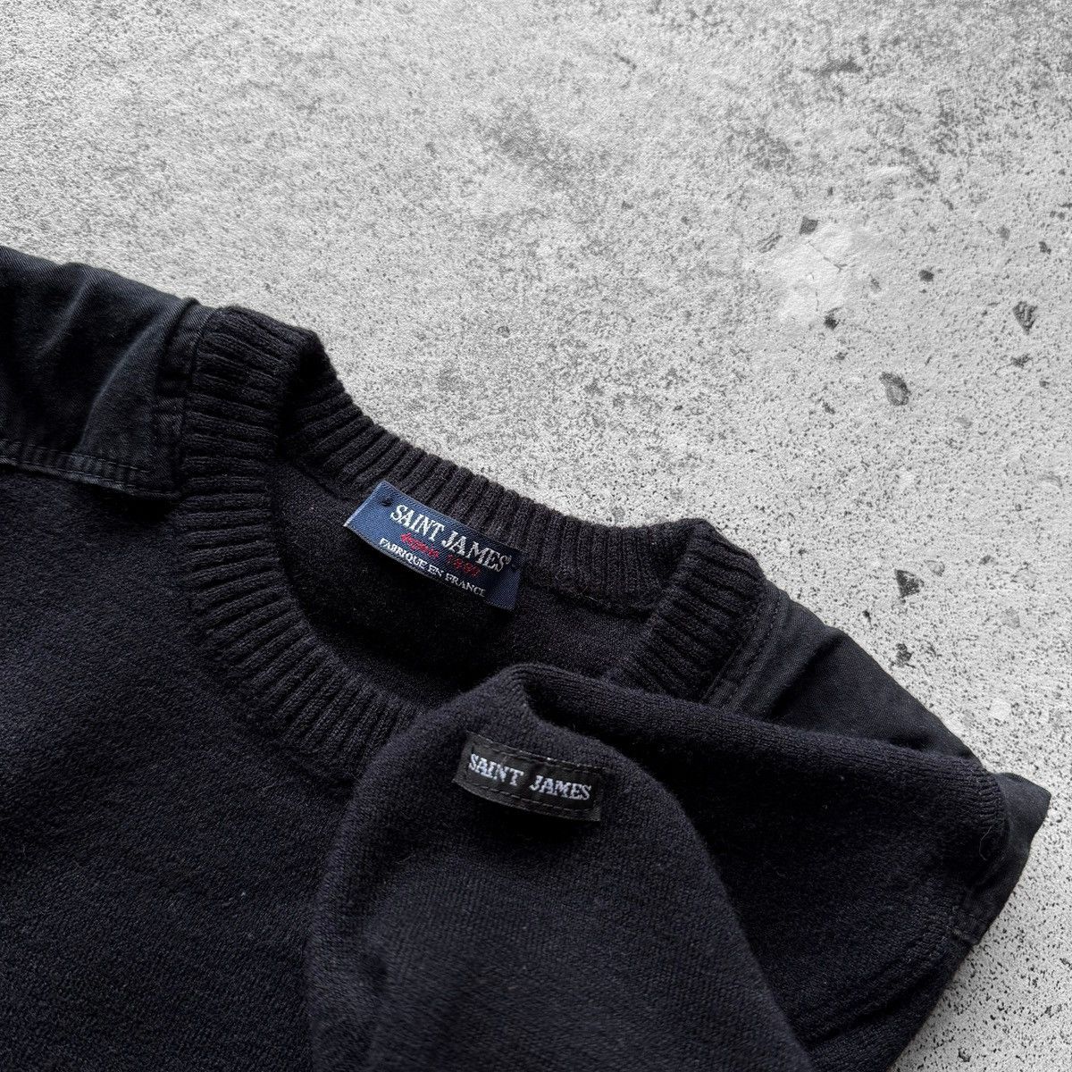 Designer × Saint James SVSA Saint James Mens Blue Long Sleeve Wool Sweater Pullover Size US S / EU 44-46 / 1 - 4 Thumbnail