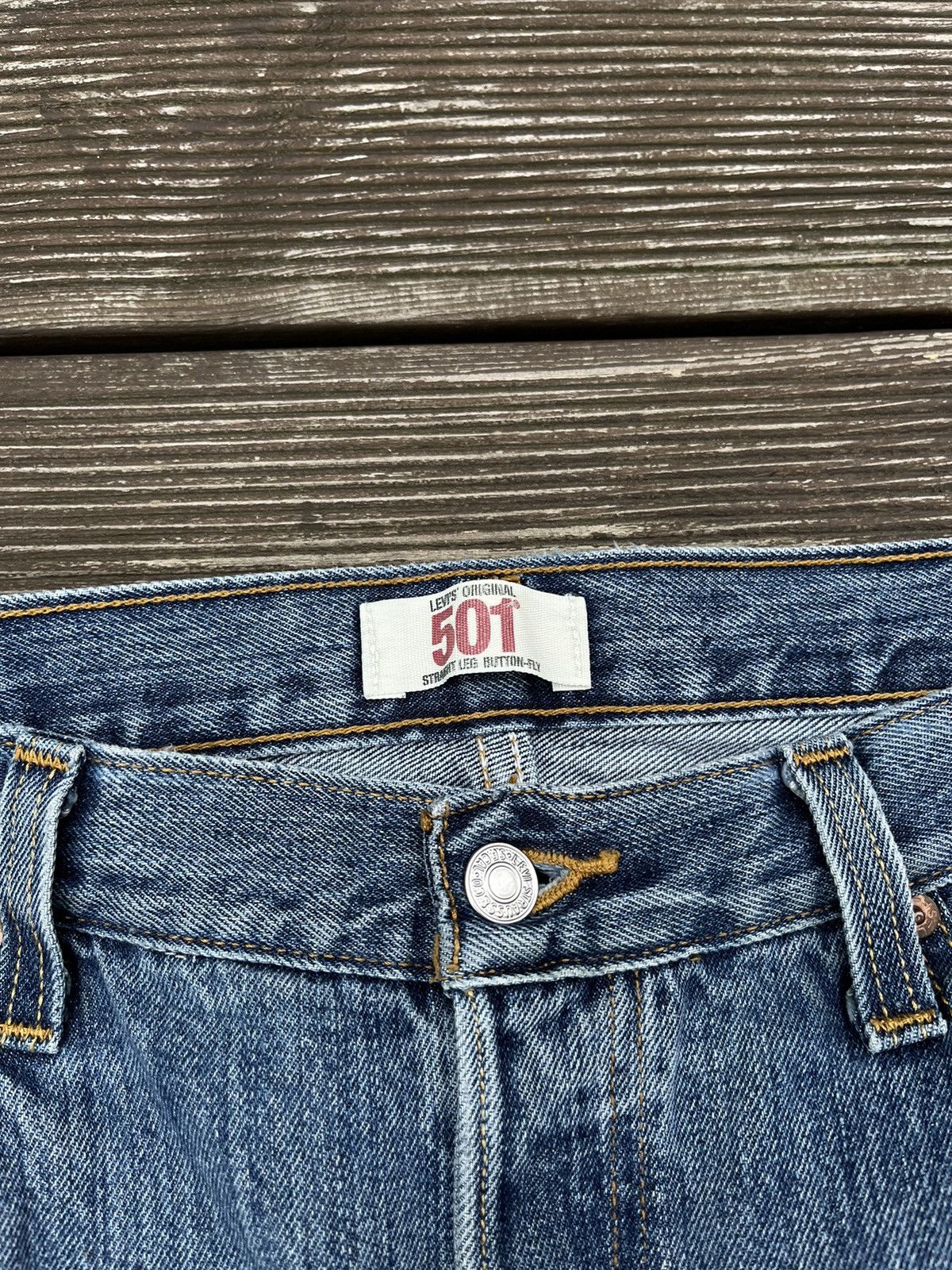 Levi's Vintage 90s Levis 501 Baby Blue Classic Jeans Pants 36x32 Size US 36 / EU 52 - 5 Thumbnail