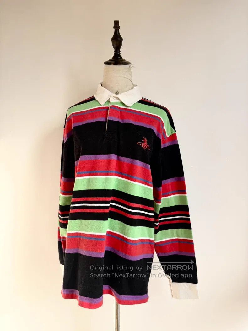 Vivienne Westwood Vivienne Westwood Colorful striped Saturn Polo neck sweate Size M / US 6-8 / IT 42-44 - 3 Thumbnail