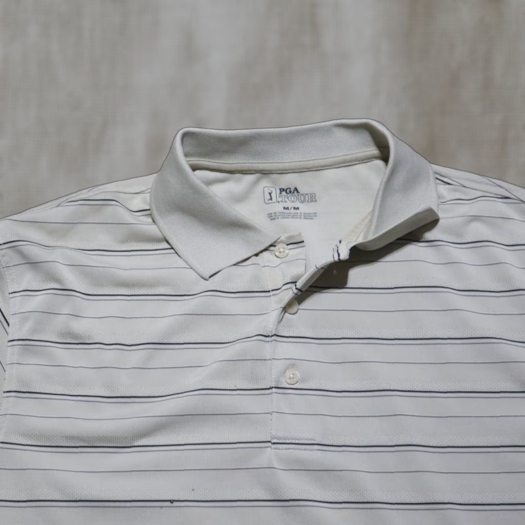 PGA Tour PGA TOUR Polo Shirt Short Sleeve Polo Shirt Men's Size M Medium Brown Tan Golf Polyester Knit Management? Size US M / EU 48-50 / 2 - 1 Thumbnail