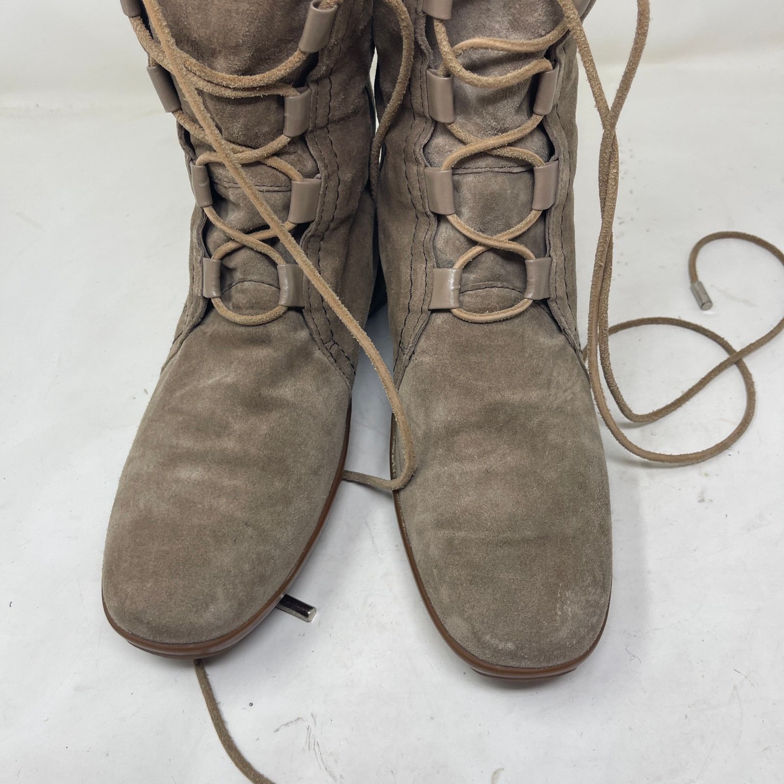 Tod's Tod's Grey Suede Lace-Up Ankle Boots 38.5 US 6 Size US 6 / IT 36 - 7 Thumbnail
