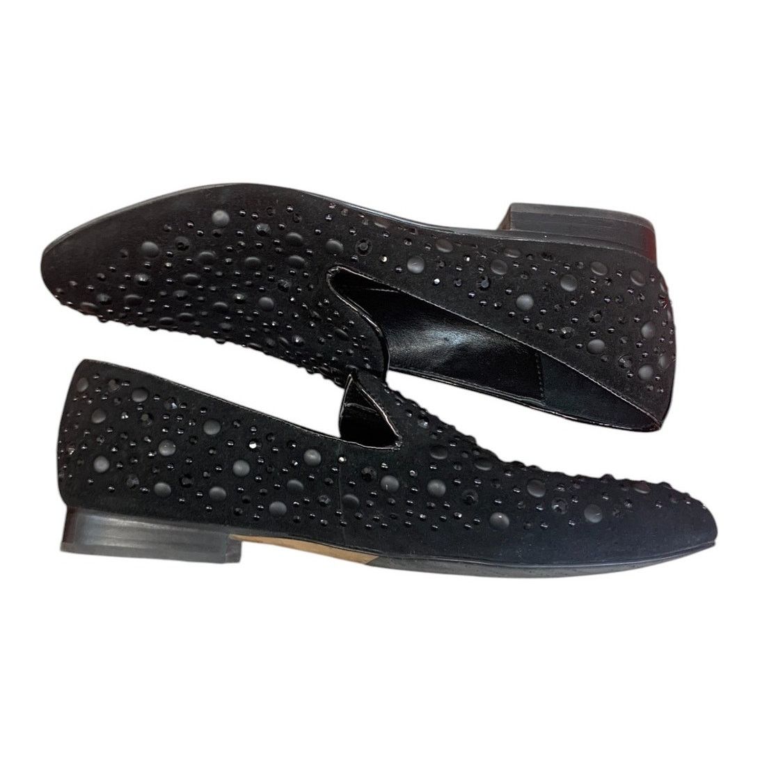 Donald Pliner DONALD J PLINER Black Studded Slip on Suede Shoes SZ 7M Size US 7 / IT 37 - 4 Thumbnail