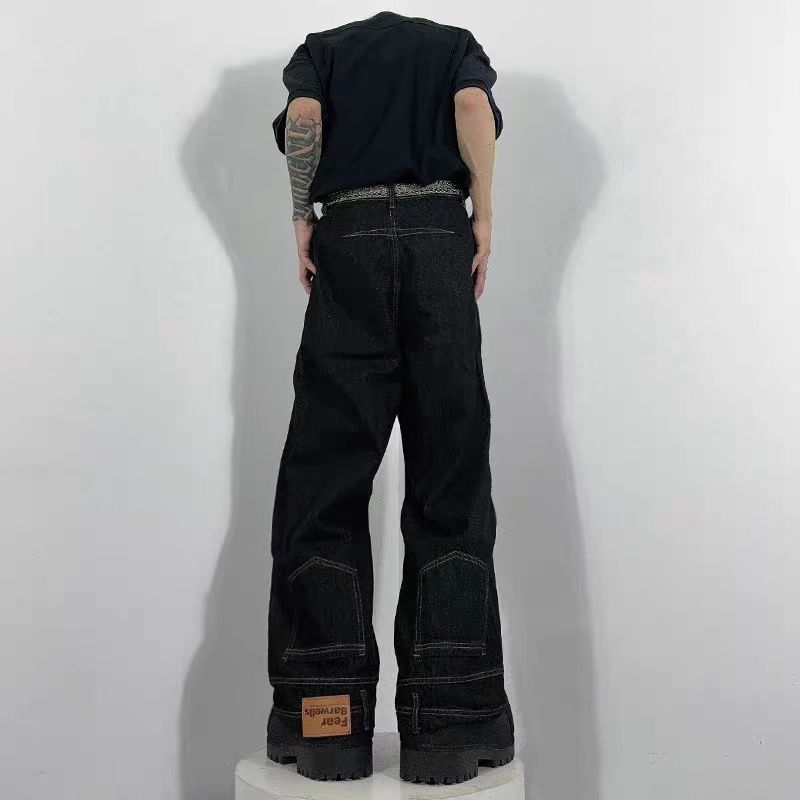 Japanese Brand Street hip-hop bootcut jeans with inverted pockets Size US 32 / EU 48 - 1 Thumbnail