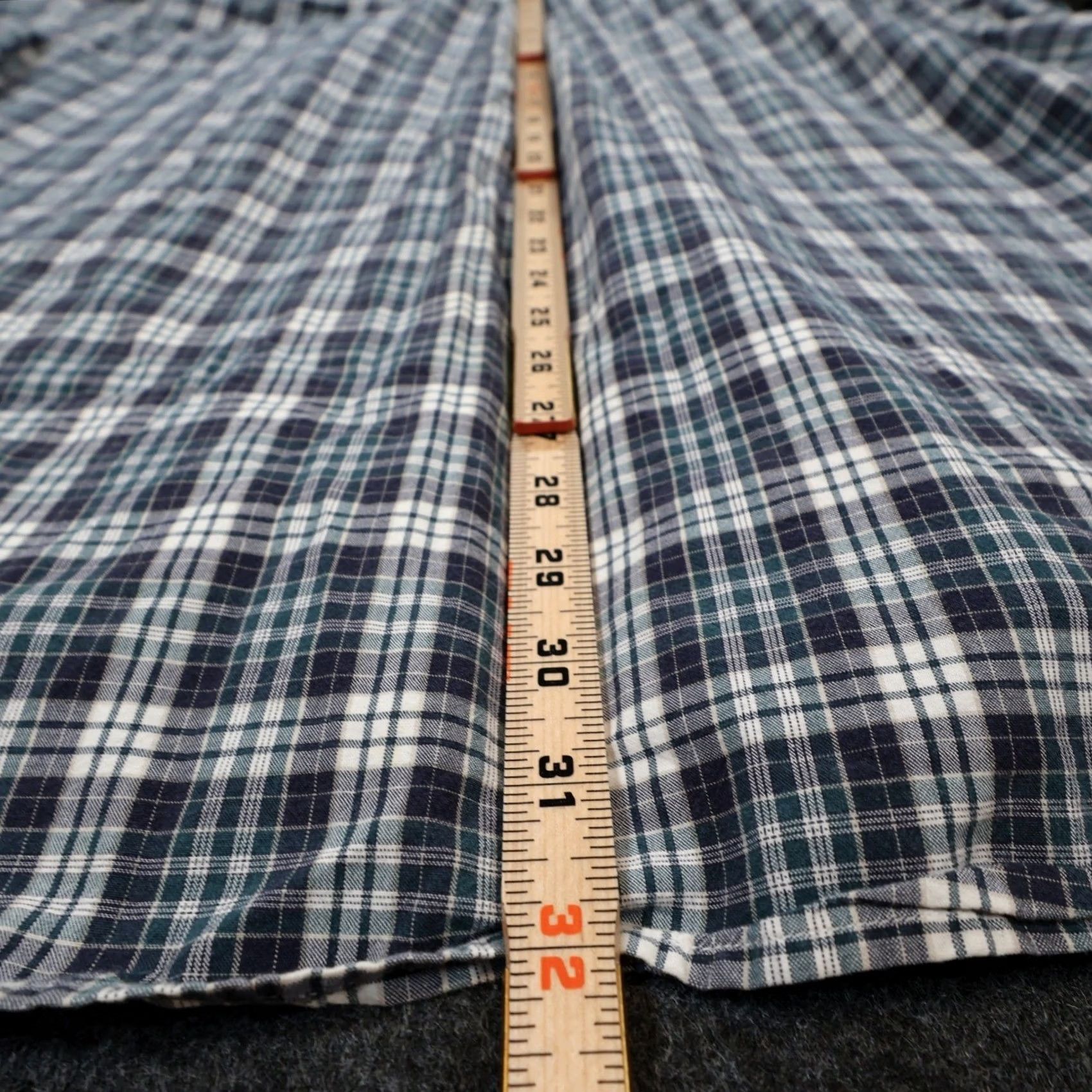 Haggar Haggar Button Up Shirt Mens XXL Blue Plaid Long Sleeve Cotton Excellent Size US XXL / EU 58 / 5 - 5 Thumbnail