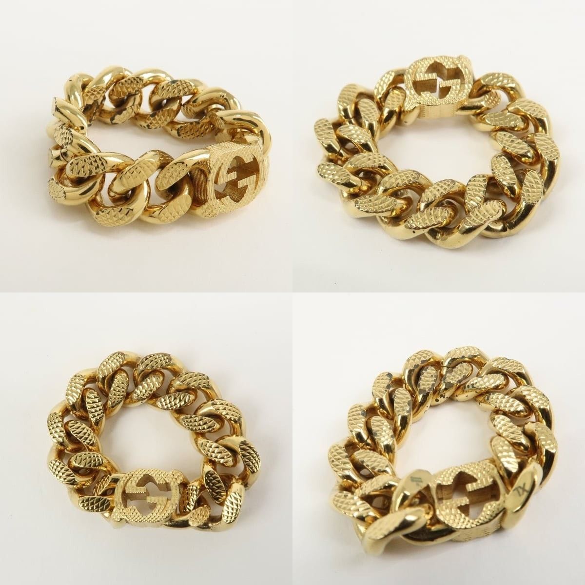 Gucci Gucci Interlocking G Chain Ring Gold Plated Size ONE SIZE - 3 Thumbnail