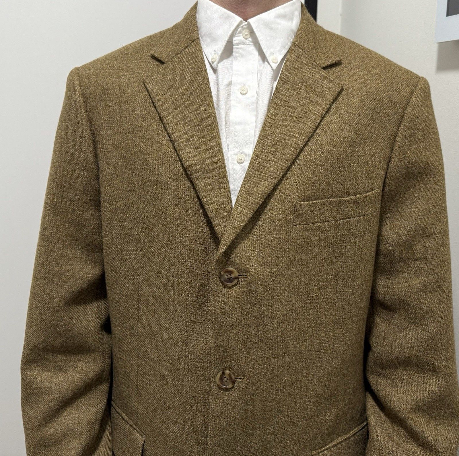 Loro Piana Mens Blazer Ing Loro Piana Cashmere Coarsehair Goat Wool Size 44L - 4 Thumbnail