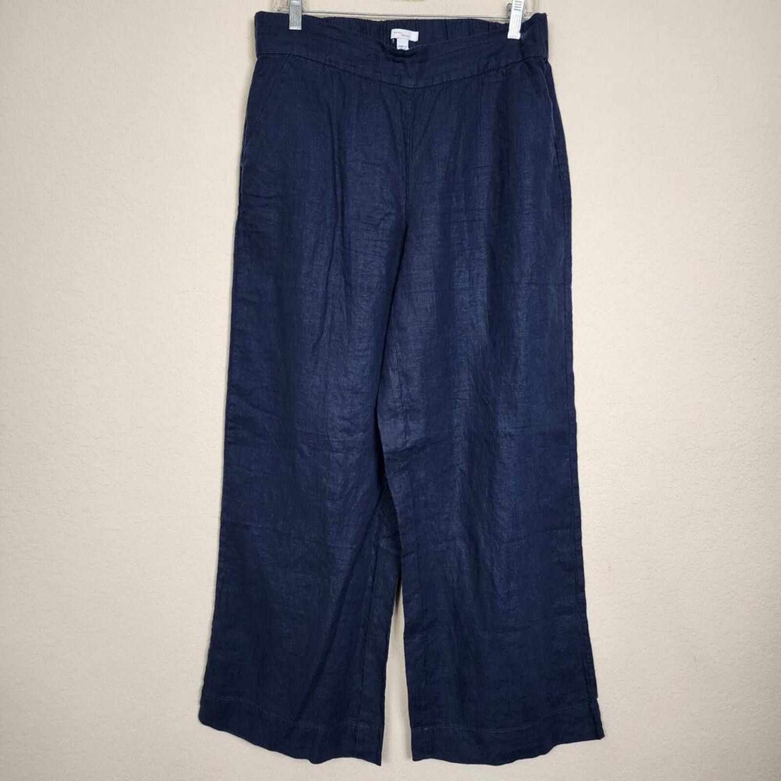 Other Daily Ritual Navy Blue Size 10 Wide Leg Pants Size 32" / US 10 / IT 46 - 1 Thumbnail