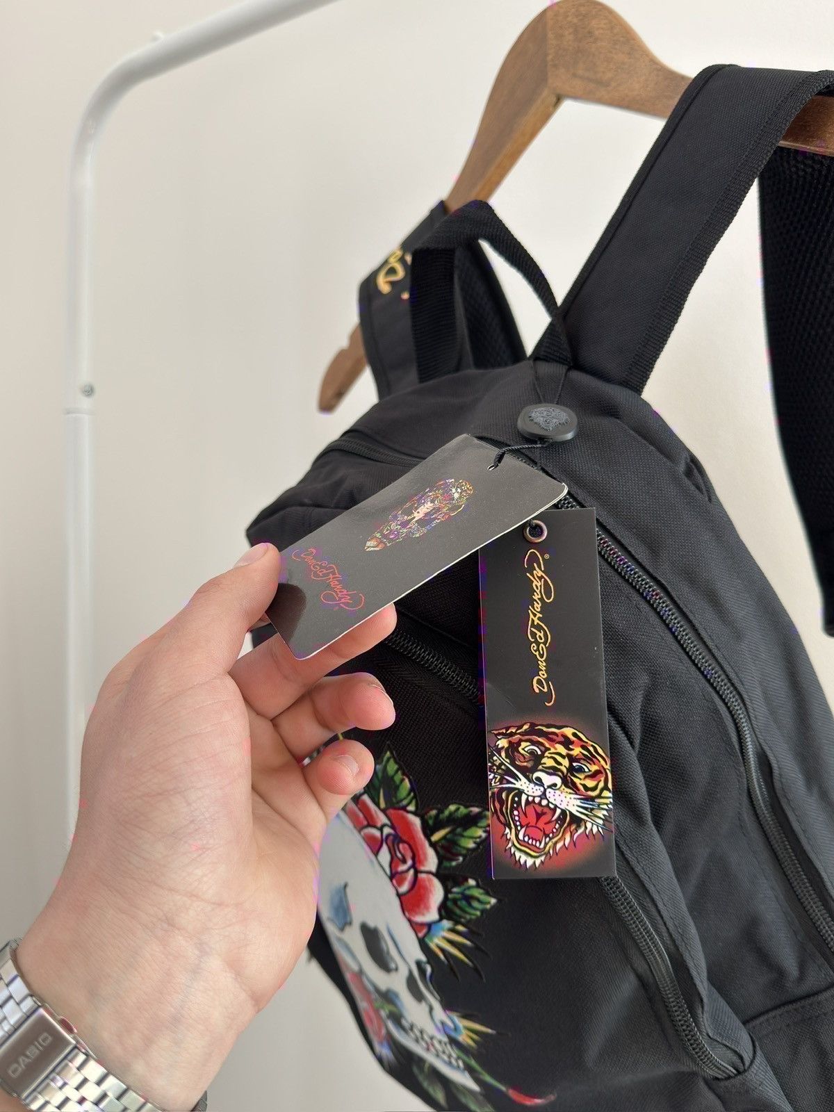 Ed Hardy Vintage Don Ed Hardy Y2K Big Logo Backpack balack Size ONE SIZE - 4 Thumbnail