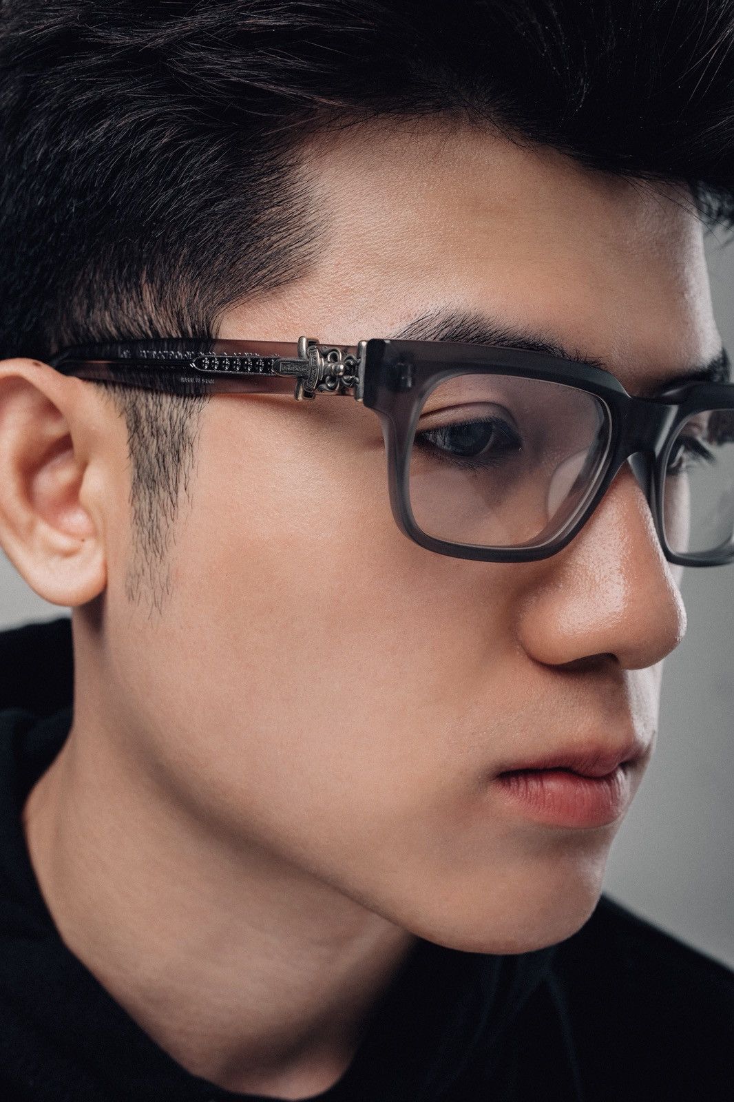 Chrome Hearts CHROME HEARTS VAGILLIONAIRE II MATTE GRAPHITE GLASSES Size ONE SIZE - 12 Thumbnail