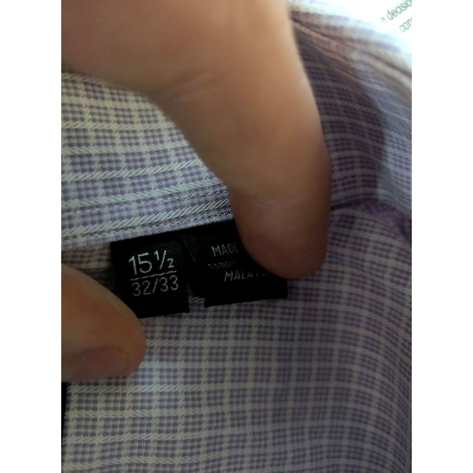 Hugo Boss Hugo Boss Regular Fit Purple Checkered L/S Button Dress Shirt - Men's 15.5 32/33 Size 42R - 4 Thumbnail