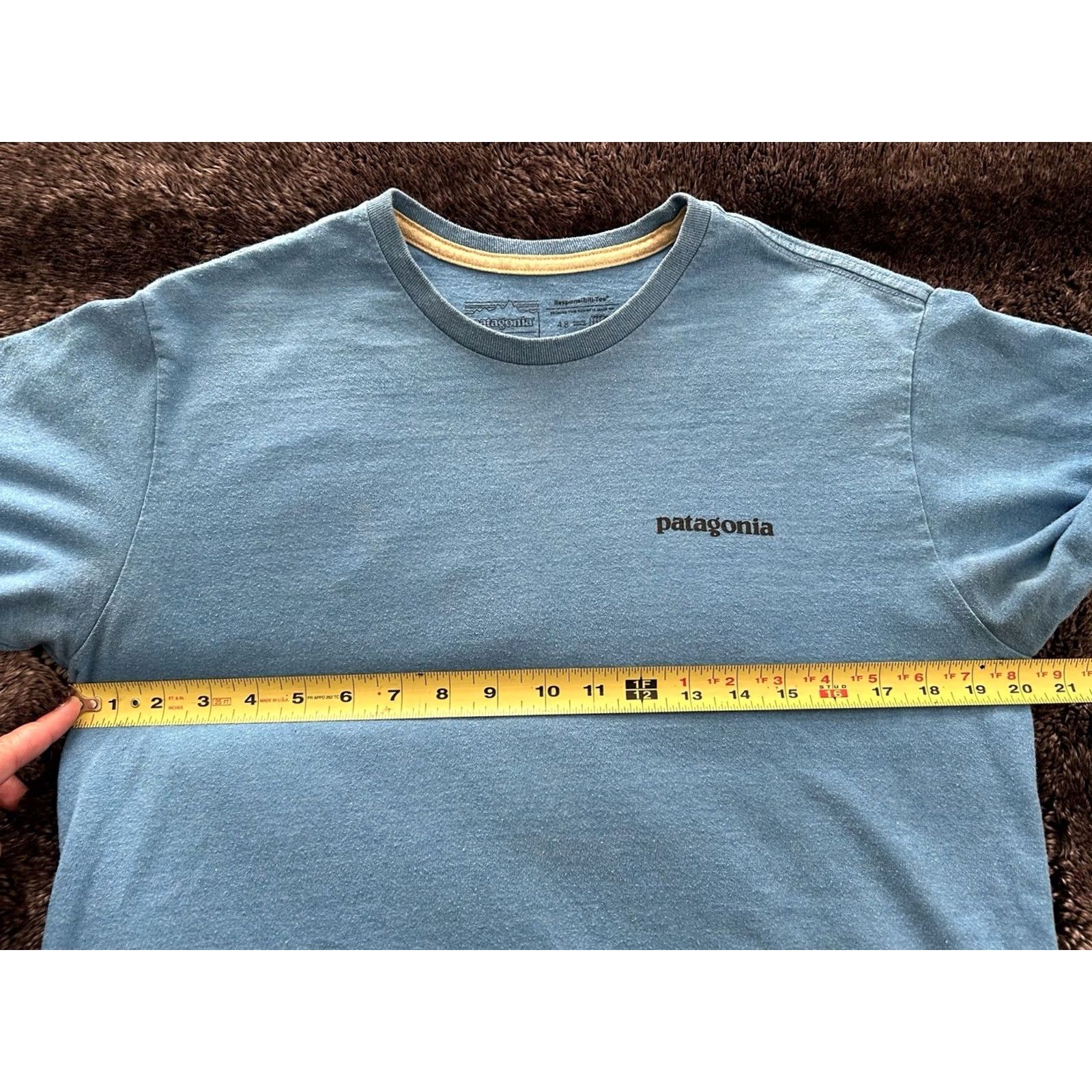 Patagonia Patagonia T-Shirt Men’s Small Sky Blue Short Sleeves Logo Crew Neck Size US S / EU 44-46 / 1 - 5 Thumbnail