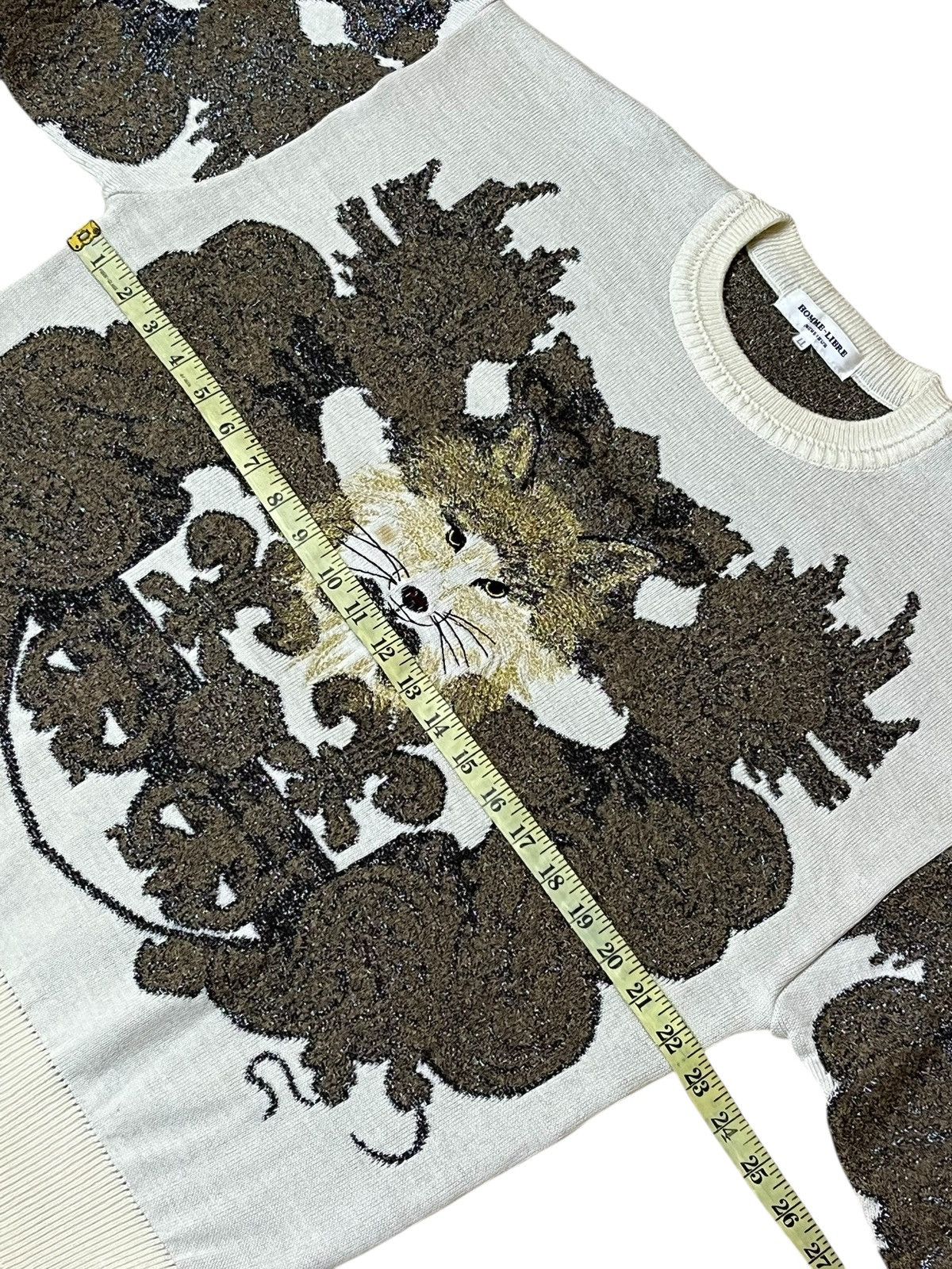 Japanese Brand vintage japanese HOMME LIBRE wolf embroidered knit sweats Size L / US 10 / IT 46 - 11 Thumbnail