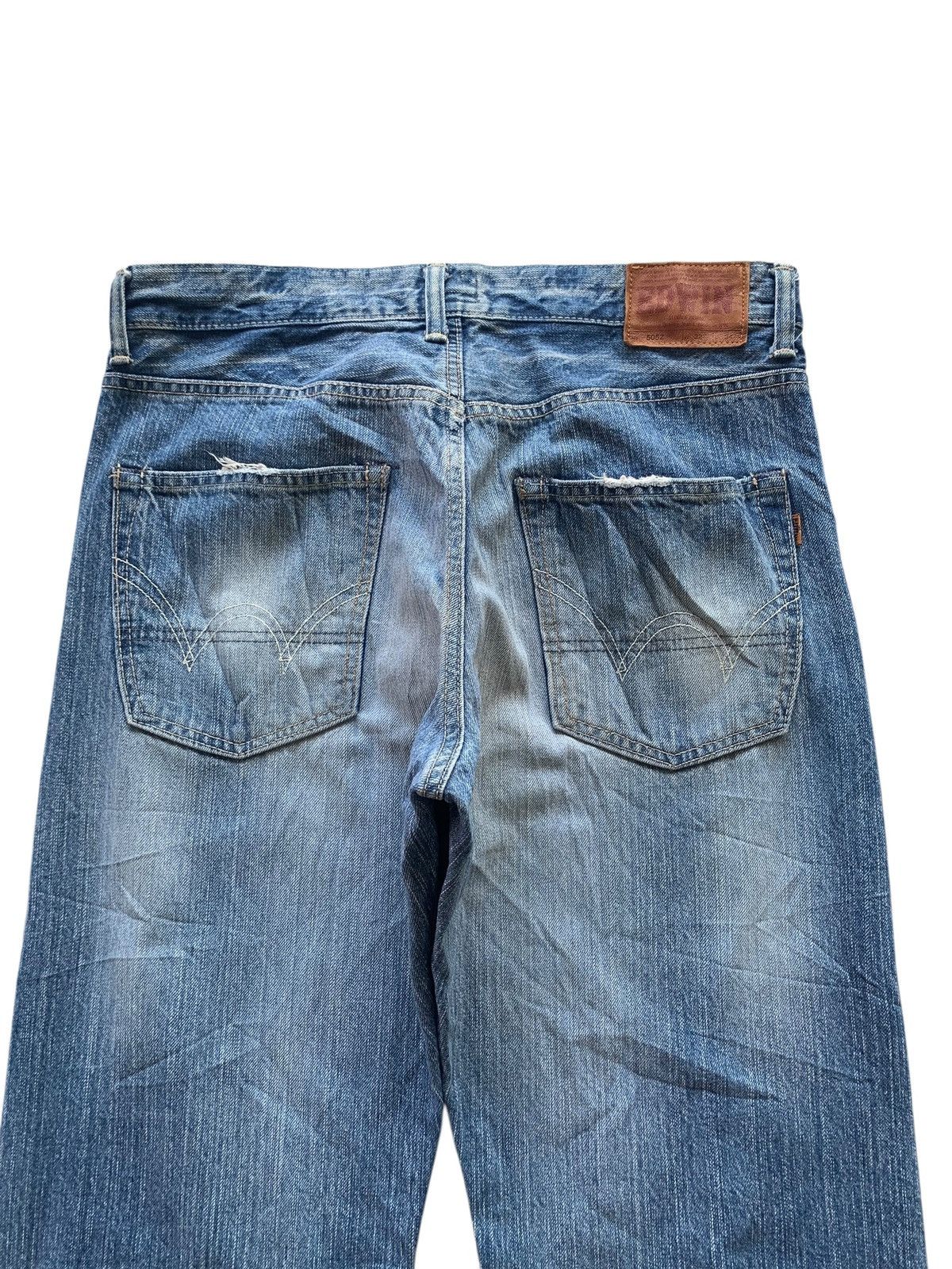 Edwin VINTAGE EDWIN 505Z SELVEDGE RUSTY JAPANESE DISTRESSED DENIM Size US 34 / EU 50 - 8 Thumbnail
