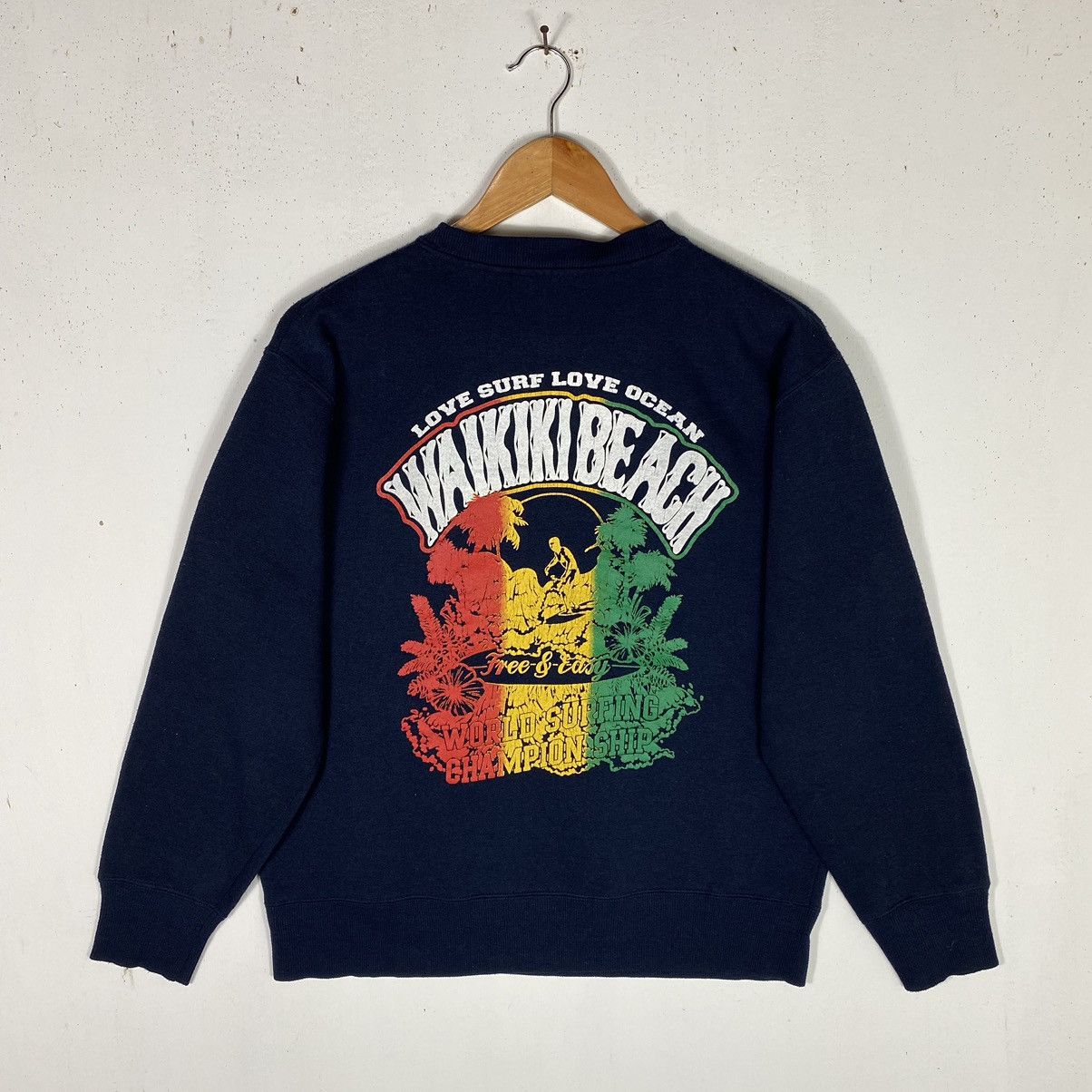 Vintage VINTAGE WAIKIKI BEACH WORLD SURFING CHAMPIONSHIP CREWNECK Size US M / EU 48-50 / 2 - 2 Thumbnail