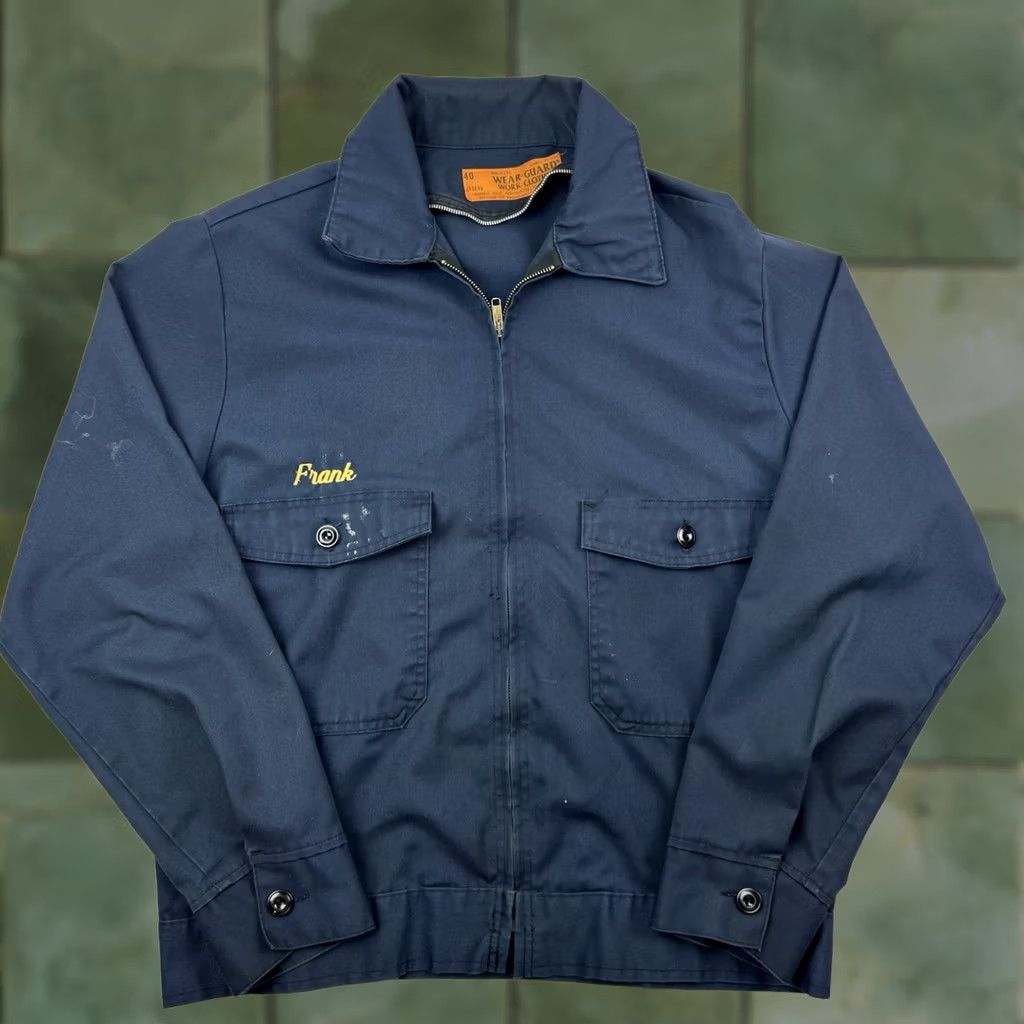 Red Kap VINTAGE Red Kap Jacket Adult M Blue Workwear Bomber Zip USA 80s Hipster Mens Size US M / EU 48-50 / 2 - 1 Thumbnail