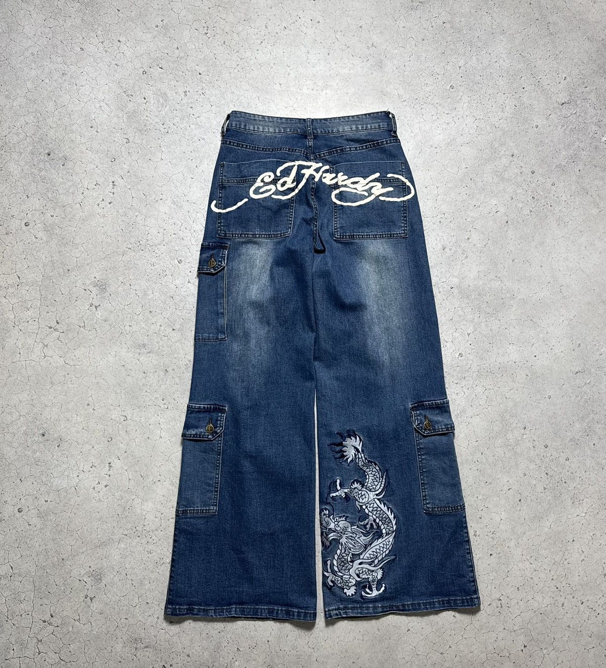 Ed Hardy Ed Hardy Women’s Big Logo Baggy Denim Jeans Size S Size 27" / US 4 / IT 40 - 1 Thumbnail