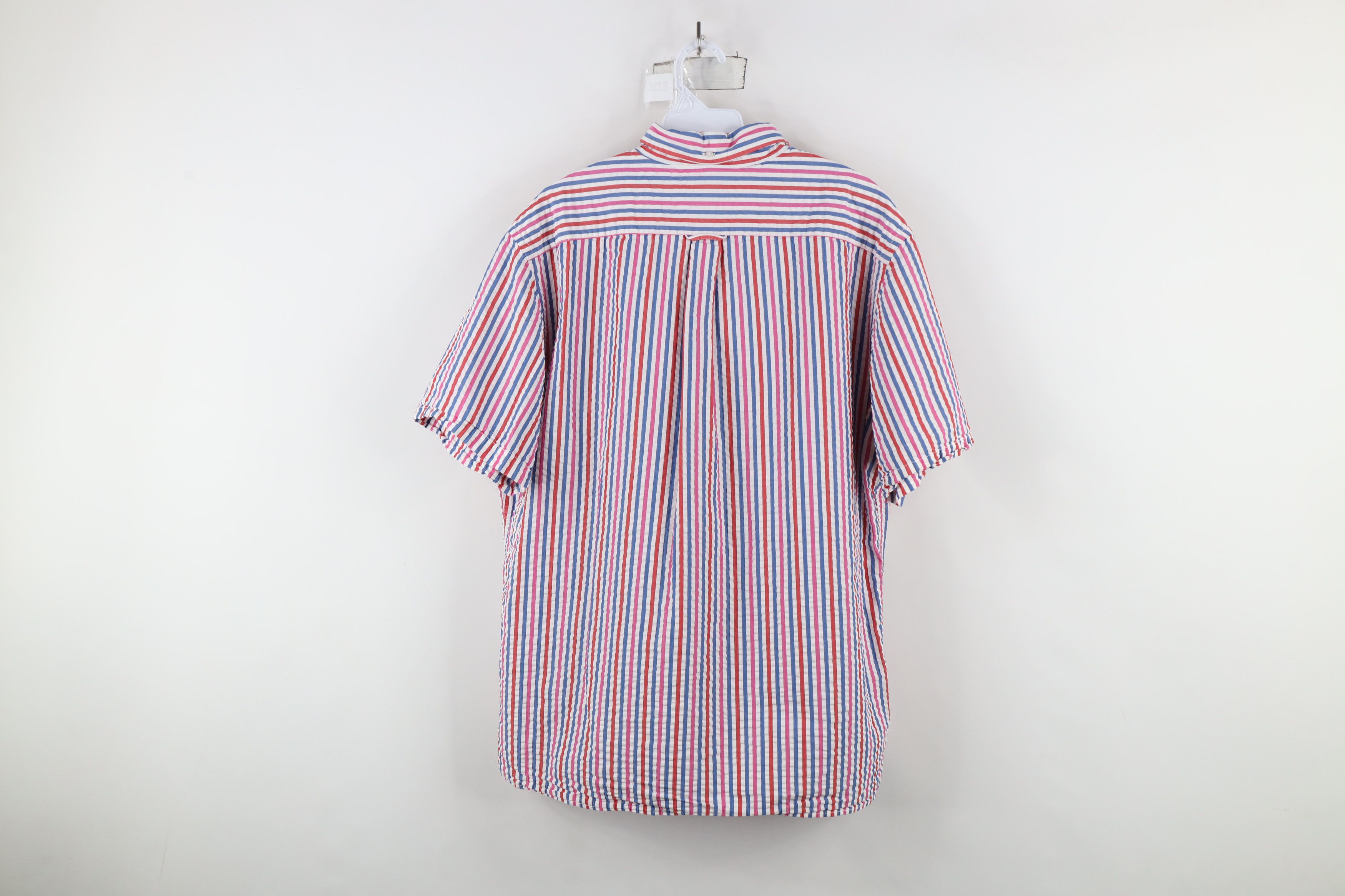Lands' End × Vintage Vintage Lands End Fit Striped Seer Sucker Button Down Shirt Size US L / EU 52-54 / 3 - 9 Thumbnail