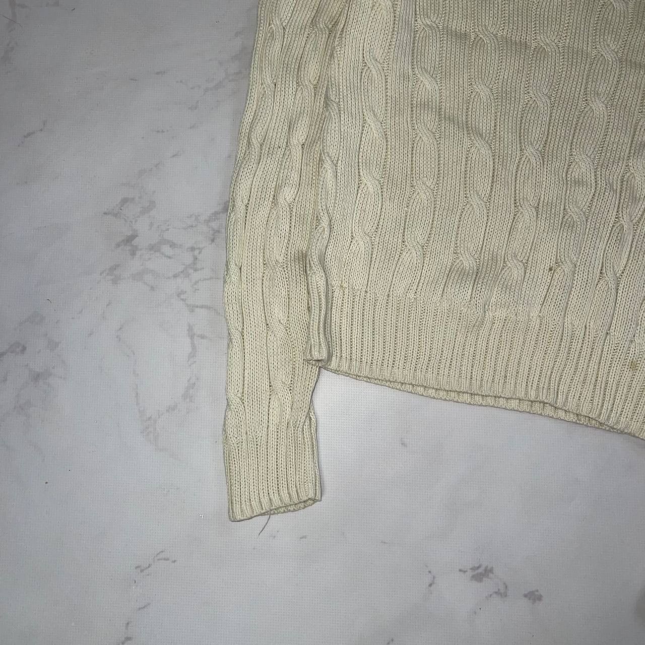 Polo Ralph Lauren Ralph Lauren Cream Cable Knit Wool Cashmere Sweater Sz S Size L / US 10 / IT 46 - 6 Thumbnail
