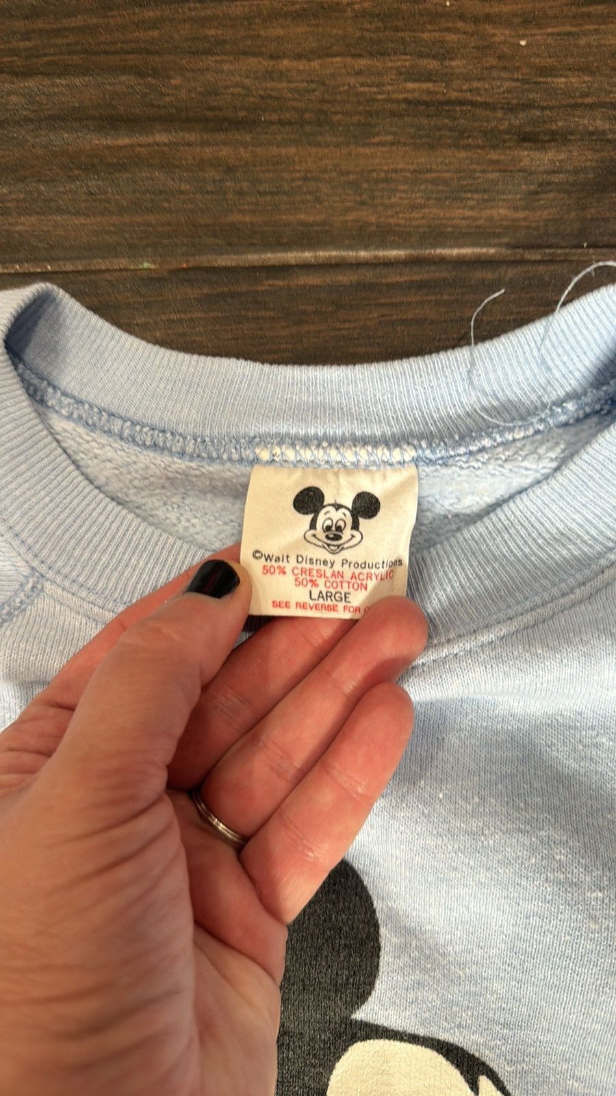 Disney Authentic 1970's Vintage Mickey Mouse sweatshirt Size L / US 10 / IT 46 - 7 Thumbnail