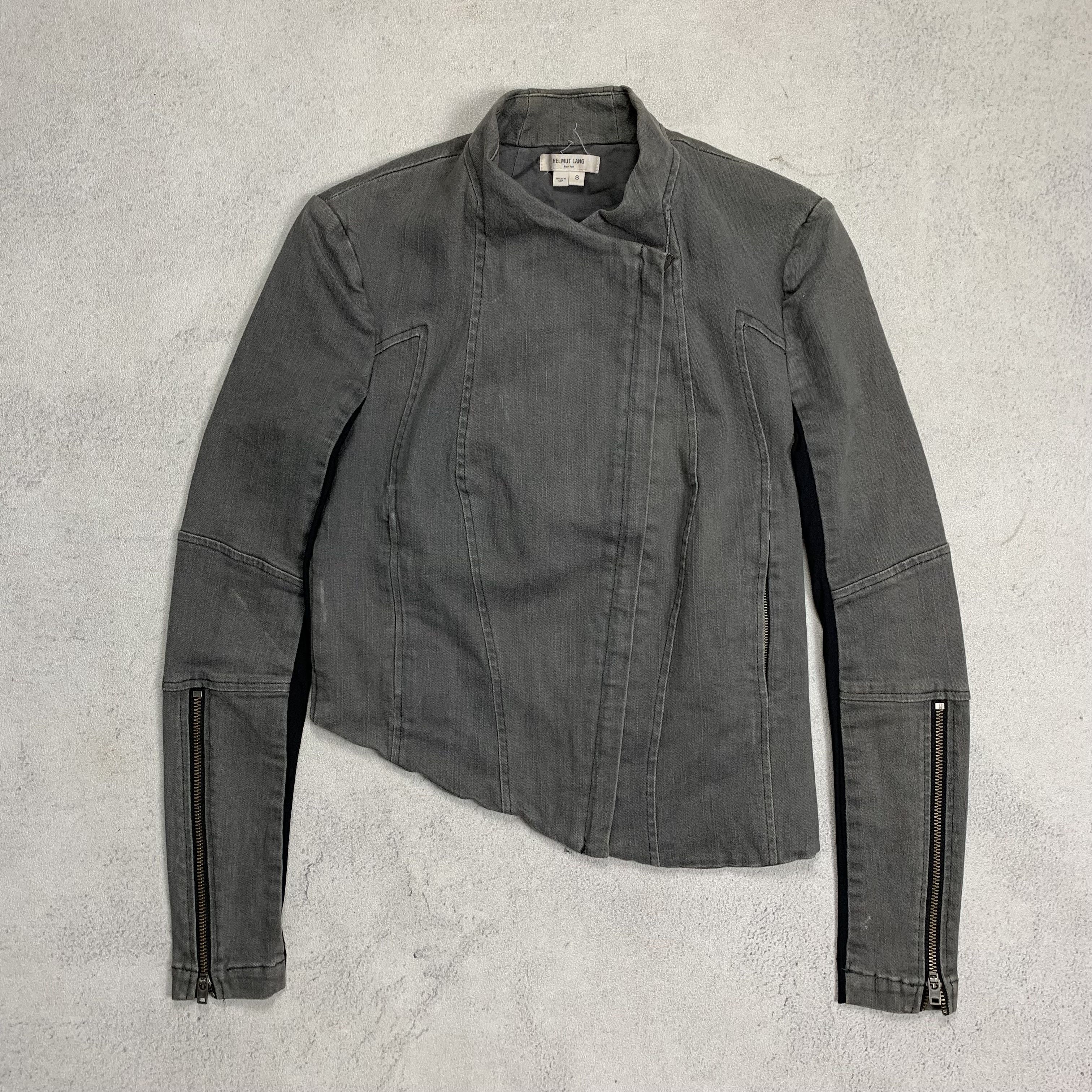 Helmut Lang Helmut Lang Asymmetrical Biker Jacket Size S / US 4 / IT 40 - 1 Thumbnail