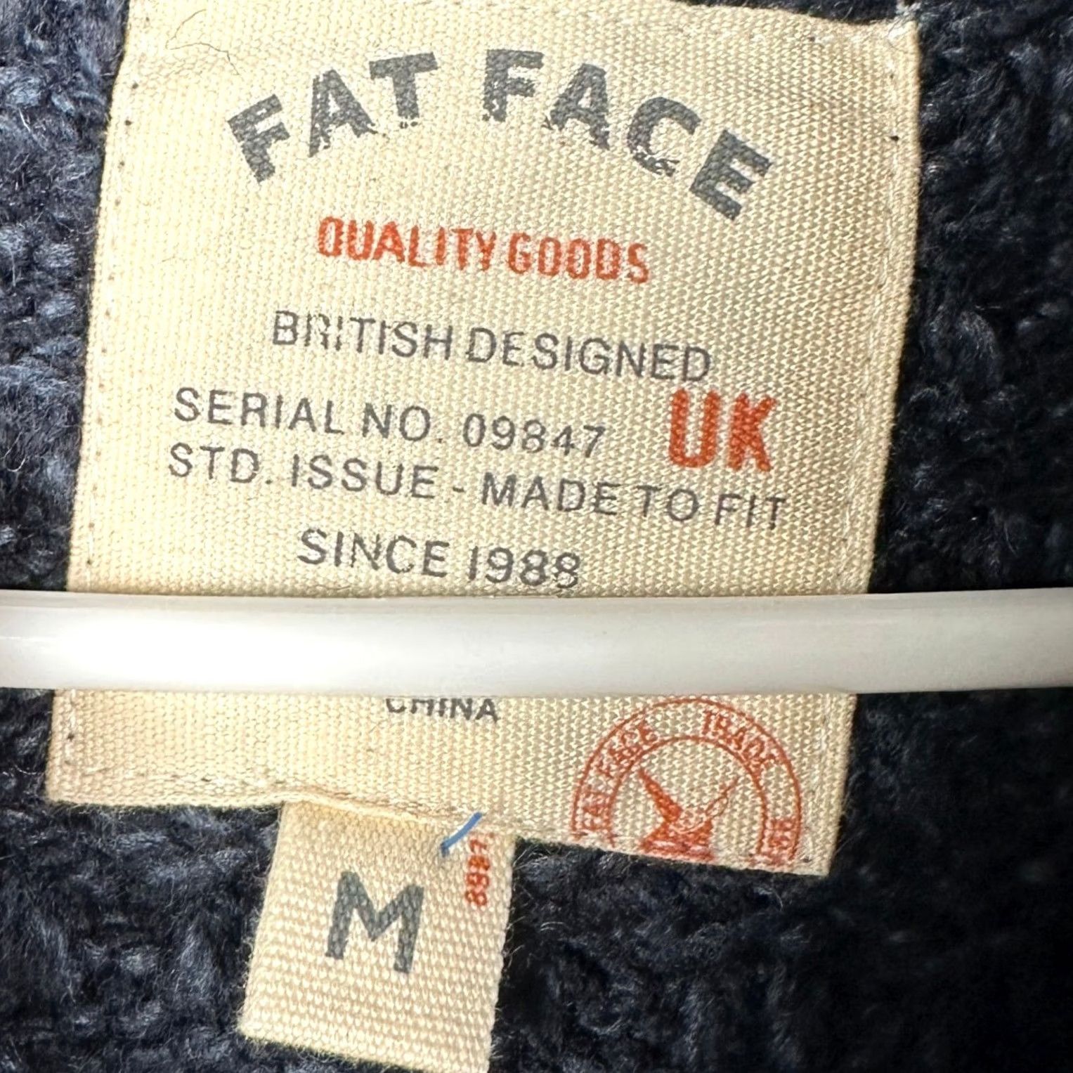 FatFace Fat Face Wool Blend Sweater Knit Mens M Dark Blue Quarter Zip Pullover EUC Size US M / EU 48-50 / 2 - 4 Thumbnail
