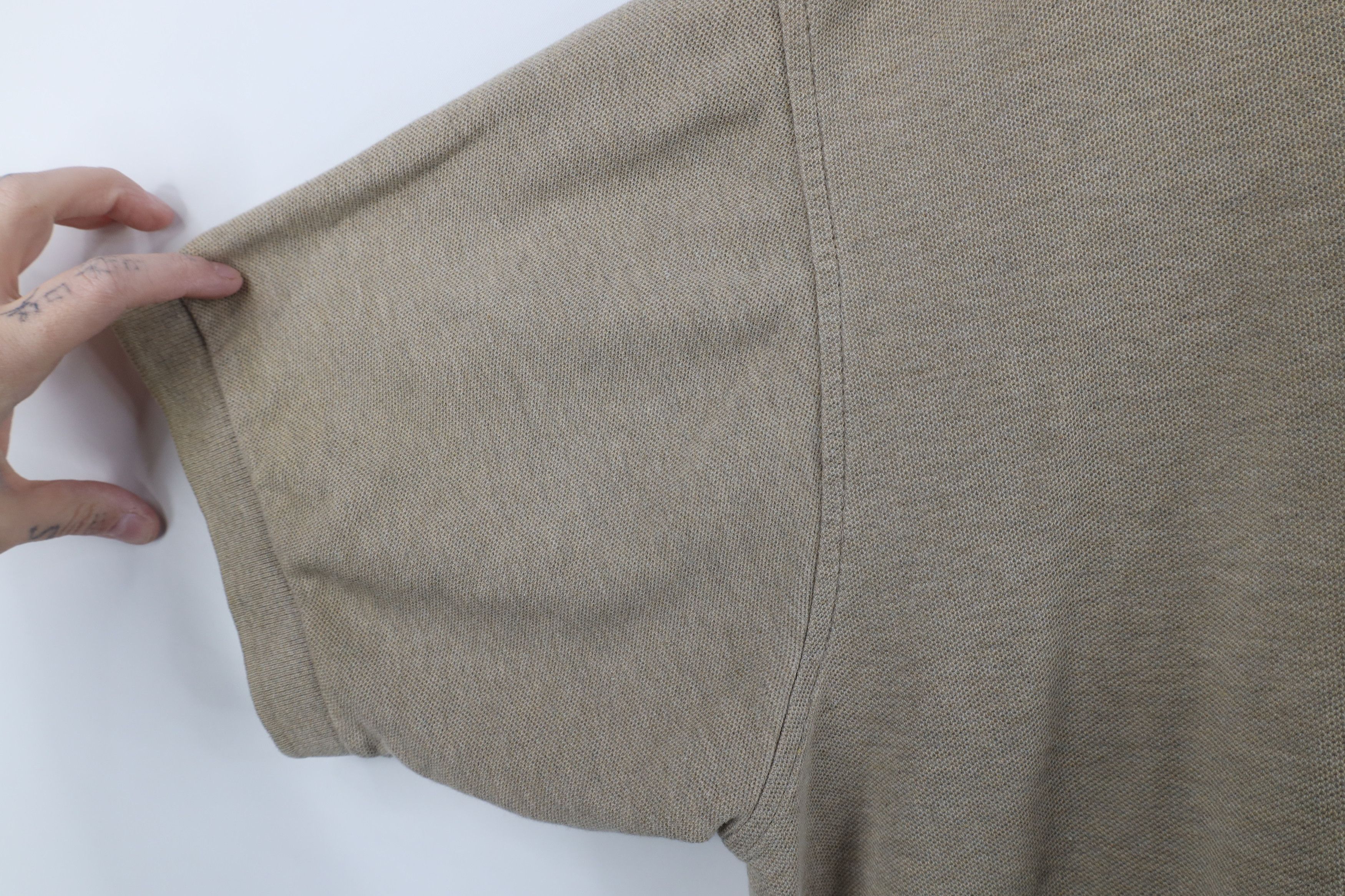 Vintage Vintage 90s Y2K Streetwear Blank Cotton Knit Golf Polo Beige Size US XL / EU 56 / 4 - 7 Thumbnail