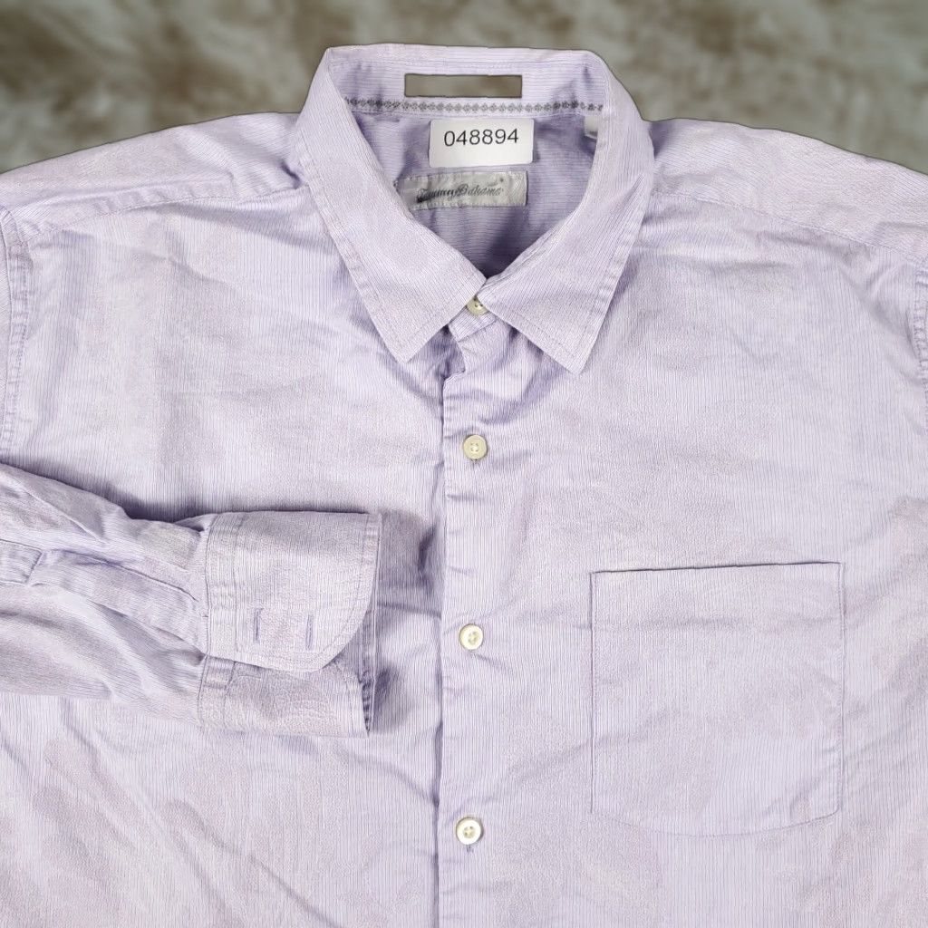 Tommy Bahama VINTAGE Tommy Bahama Men's Shirt Large Purple Casual Button-Up Long Sleeve Cotton Size US L / EU 52-54 / 3 - 1 Thumbnail