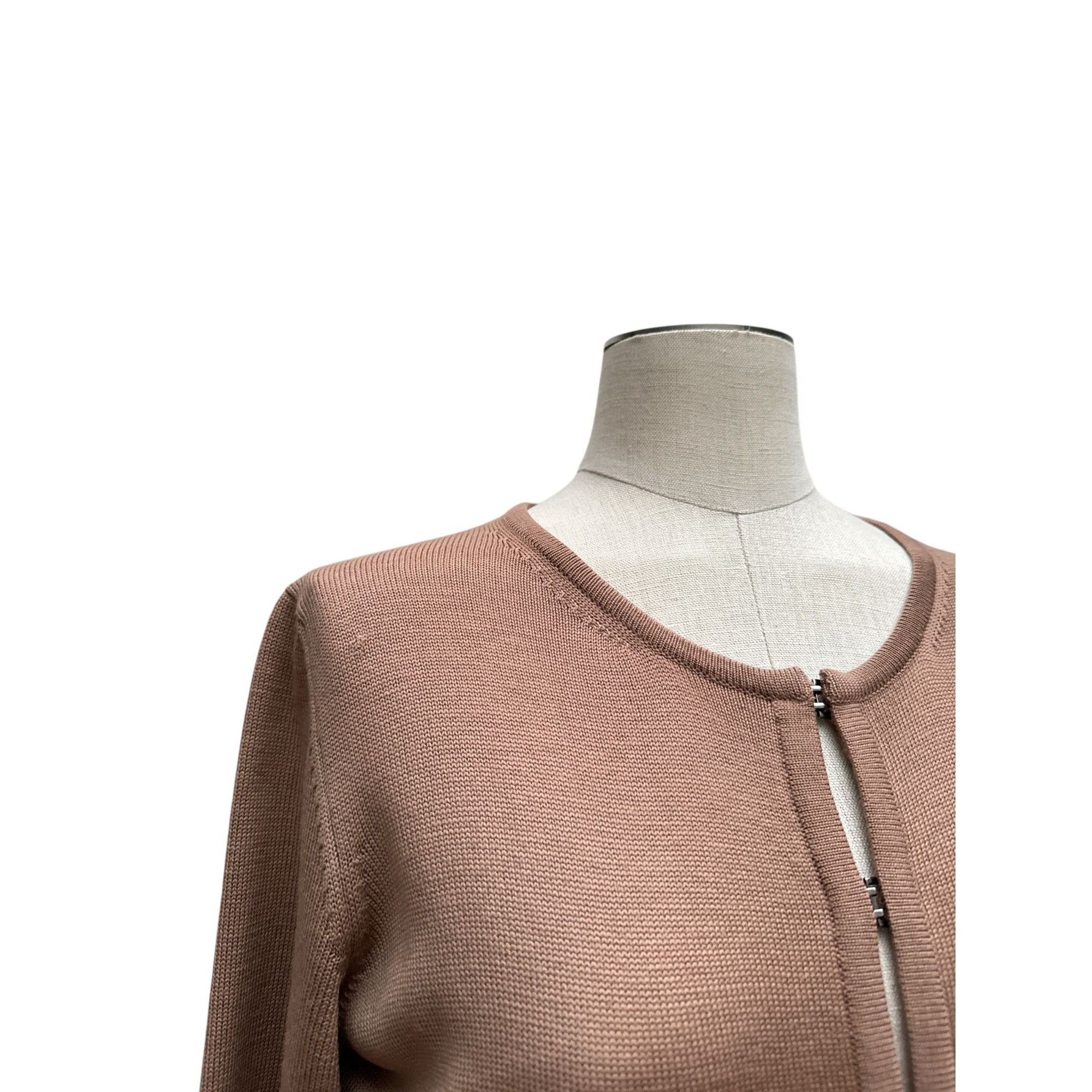 Alaia Brown Virgin Wool Cardigan Size M / US 6-8 / IT 42-44 - 3 Thumbnail