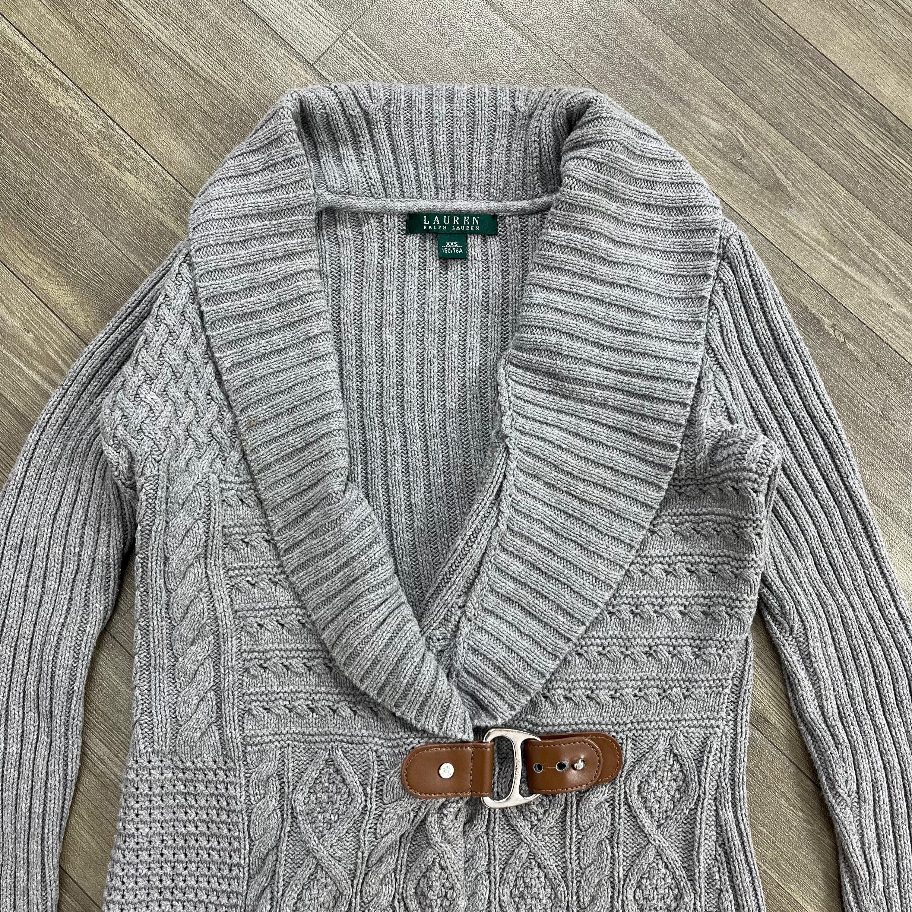 Ralph Lauren Vintage Ralph Lauren Shawl Collar Cable Knit Cardigans Size US XXS / EU 40 - 2 Thumbnail