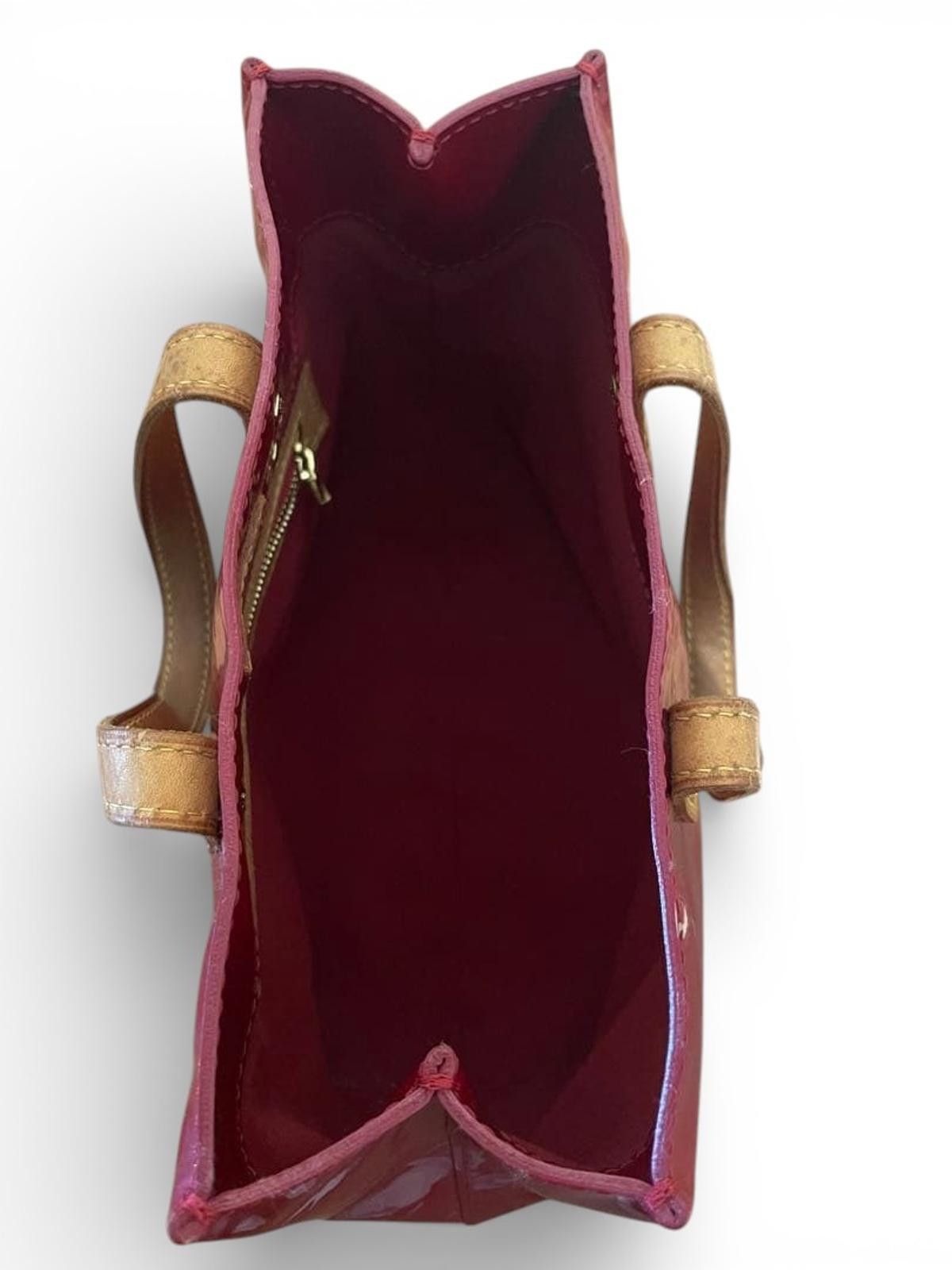 Louis Vuitton Louis Vuitton - Vernis Leather Red Tote Bag Size ONE SIZE - 4 Thumbnail