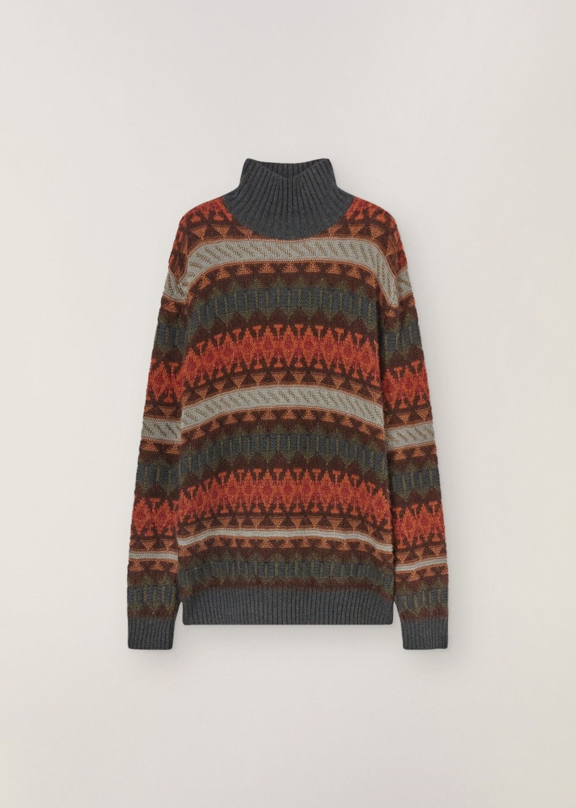 Loro Piana o1srvl11e0125 Cashmere Jacquard Turtleneck Sweater Size L / US 10 / IT 46 - 1 Thumbnail