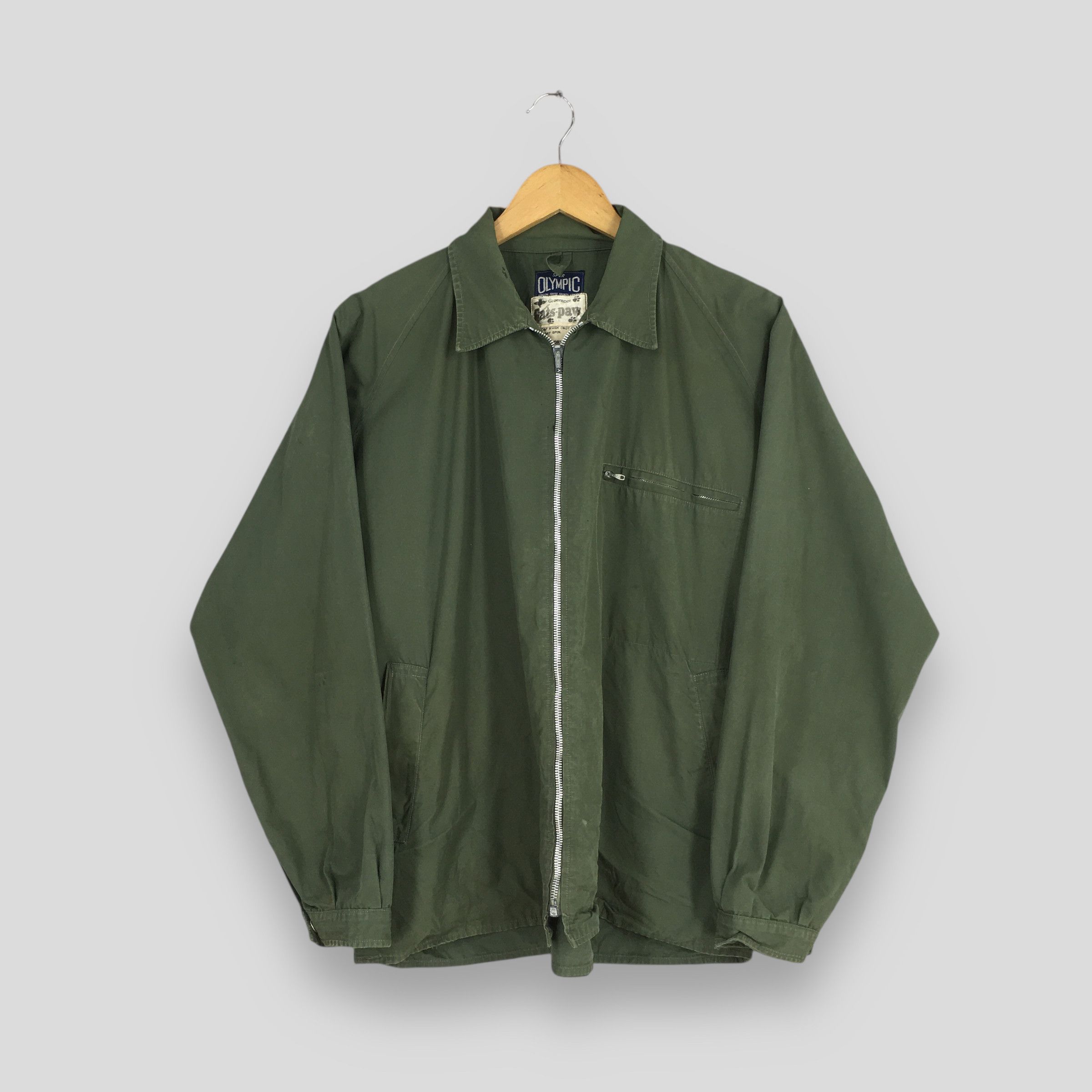Vintage Vintage 1950's Spur Olympic Military Green Jacket XL Size US XL / EU 56 / 4 - 1 Thumbnail