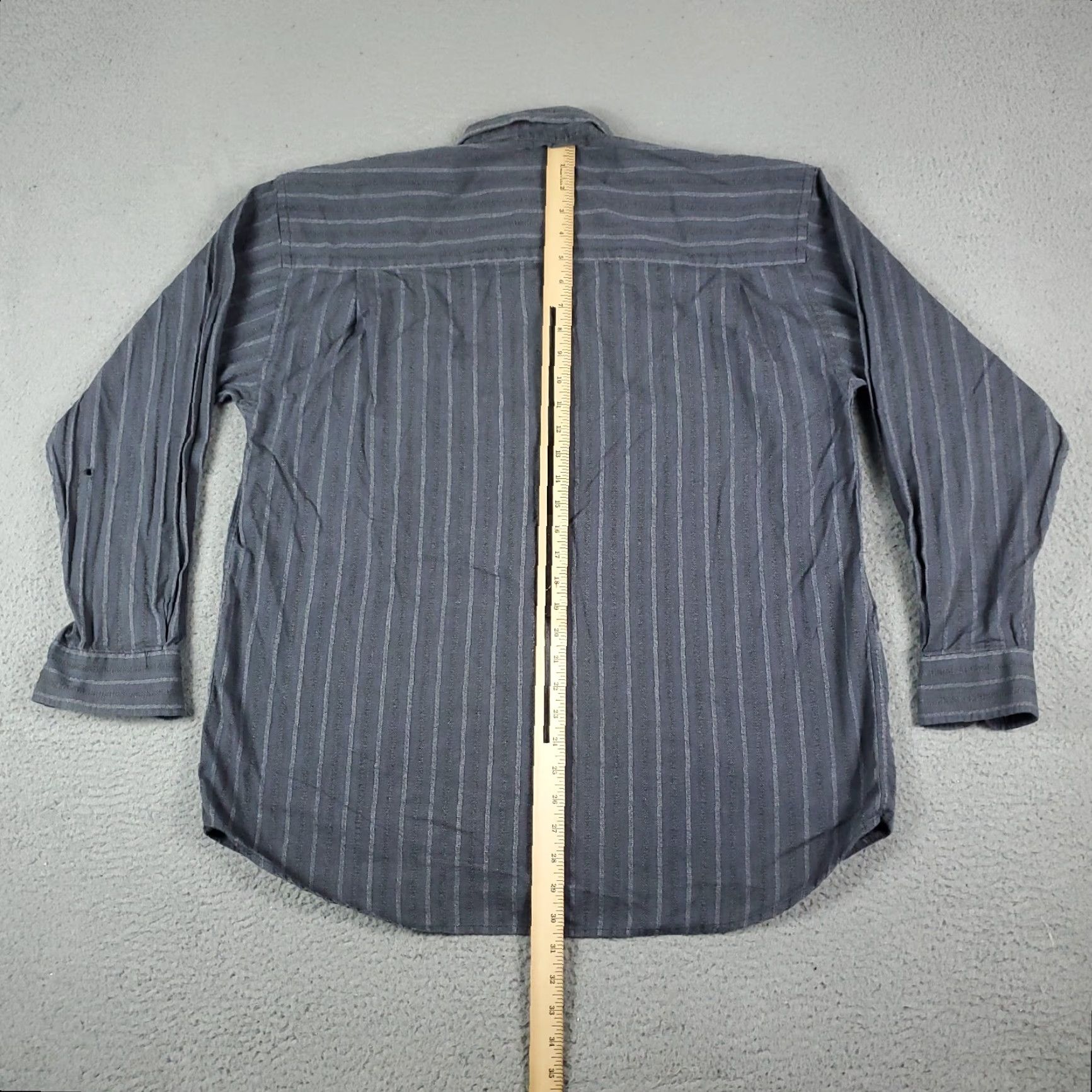 Vintage Greg Norman Gray Striped Button-Up Shirt Mens Long Sleeve Size Large - Damaged Size US L / EU 52-54 / 3 - 6 Thumbnail
