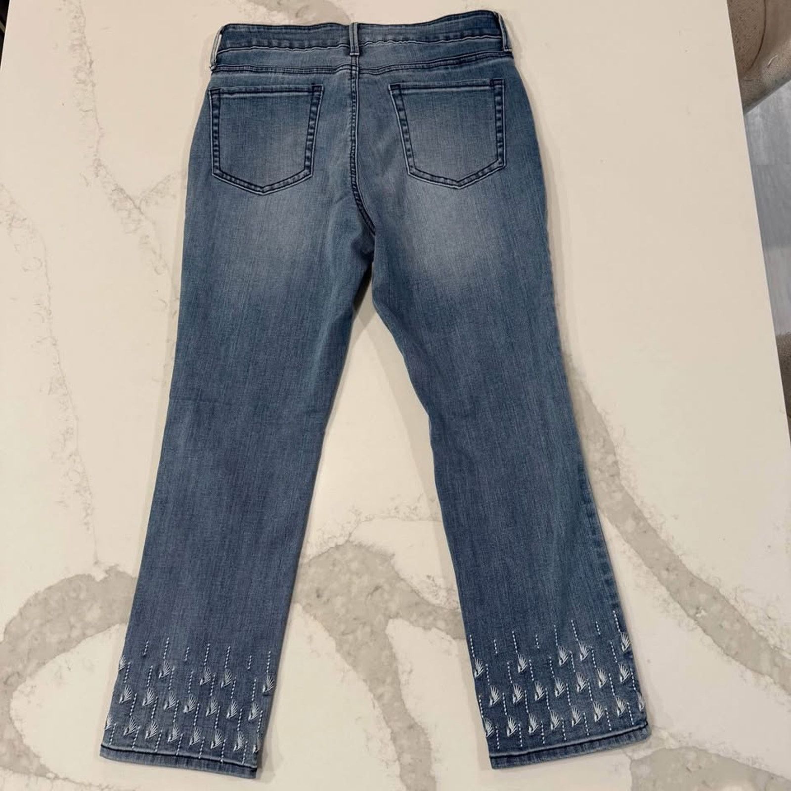 NYDJ NYDJ Los Angeles Ankle Embroidered Denim Jeans Womens 10P Size 32" / US 10 / IT 46 - 6 Thumbnail