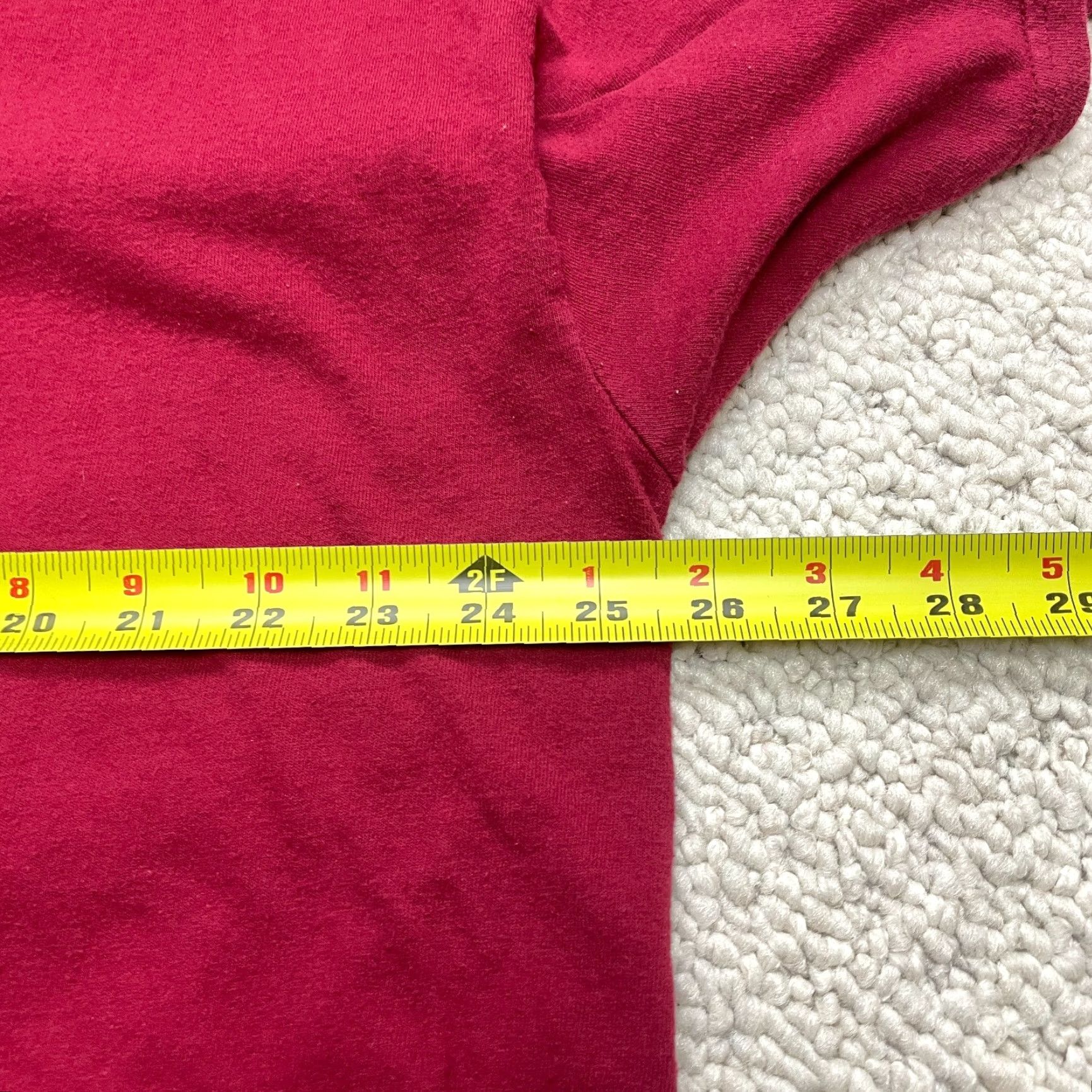 Hanes Hanes Comfortsoft Shirt Mens 2XL Red Cotton Pocket Crew Neck Short Sleeve Top Size US XXL / EU 58 / 5 - 4 Thumbnail