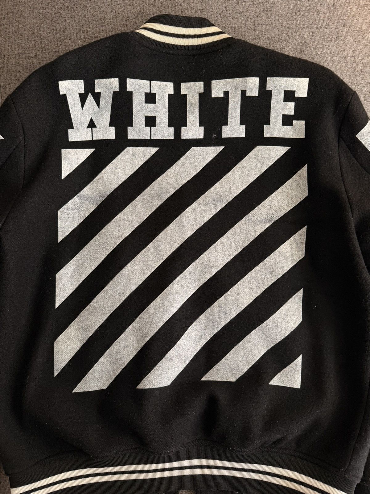 Off-White Off-White Striped Varsity Jacket Size US L / EU 52-54 / 3 - 7 Thumbnail