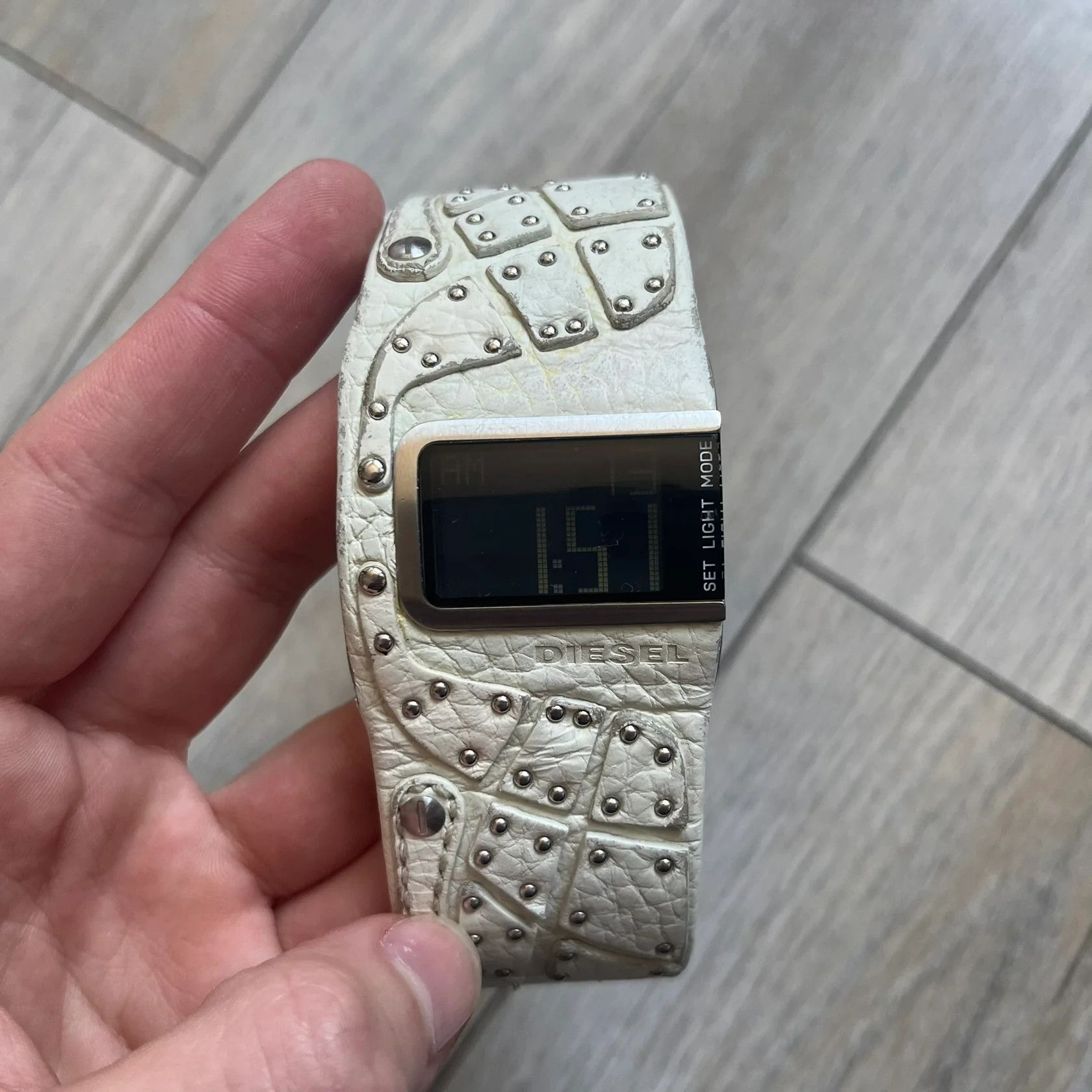 Diesel Diesel DZ7068 Studded Leather Strap Digital Watch Size ONE SIZE - 3 Thumbnail