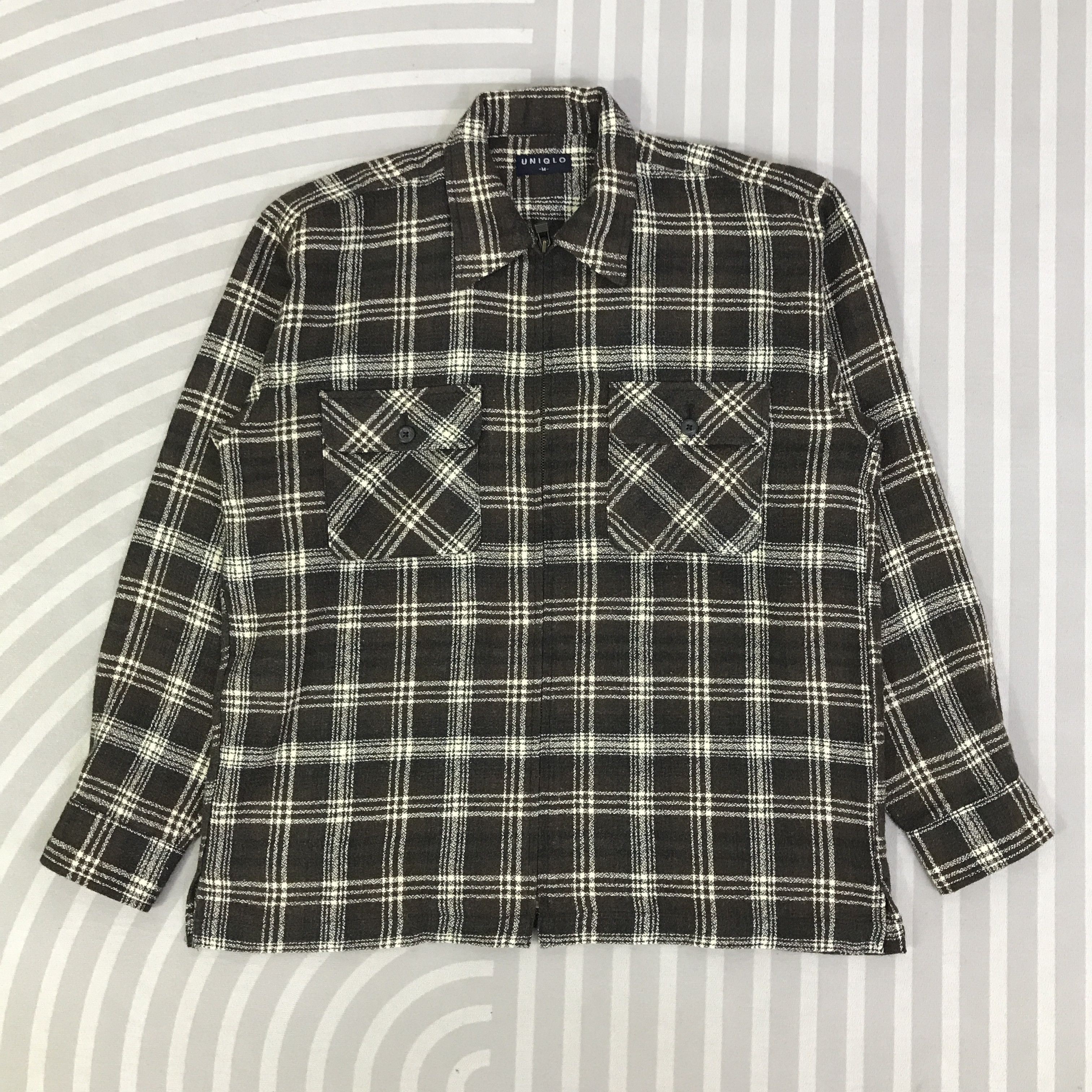 Japanese Brand Vintage Japanese Uniqlo Tartan design Jacket K116B3 Size US M / EU 48-50 / 2 - 1 Thumbnail